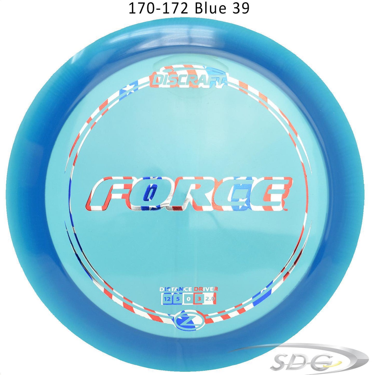 discraft-z-line-force-disc-golf-distance-driver 170-172 Blue 39 