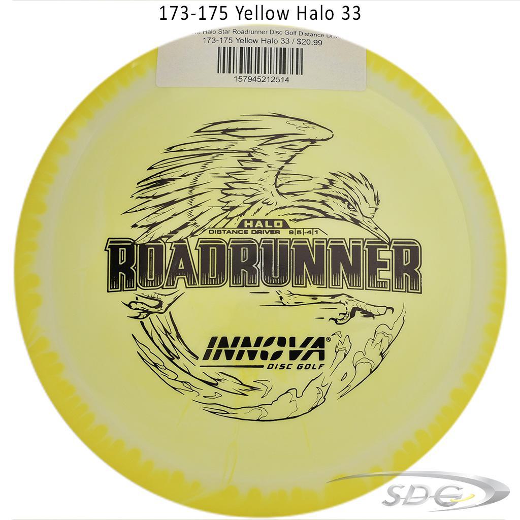 innova-halo-star-roadrunner-disc-golf-distance-driver 173-175 Yellow Halo 33 