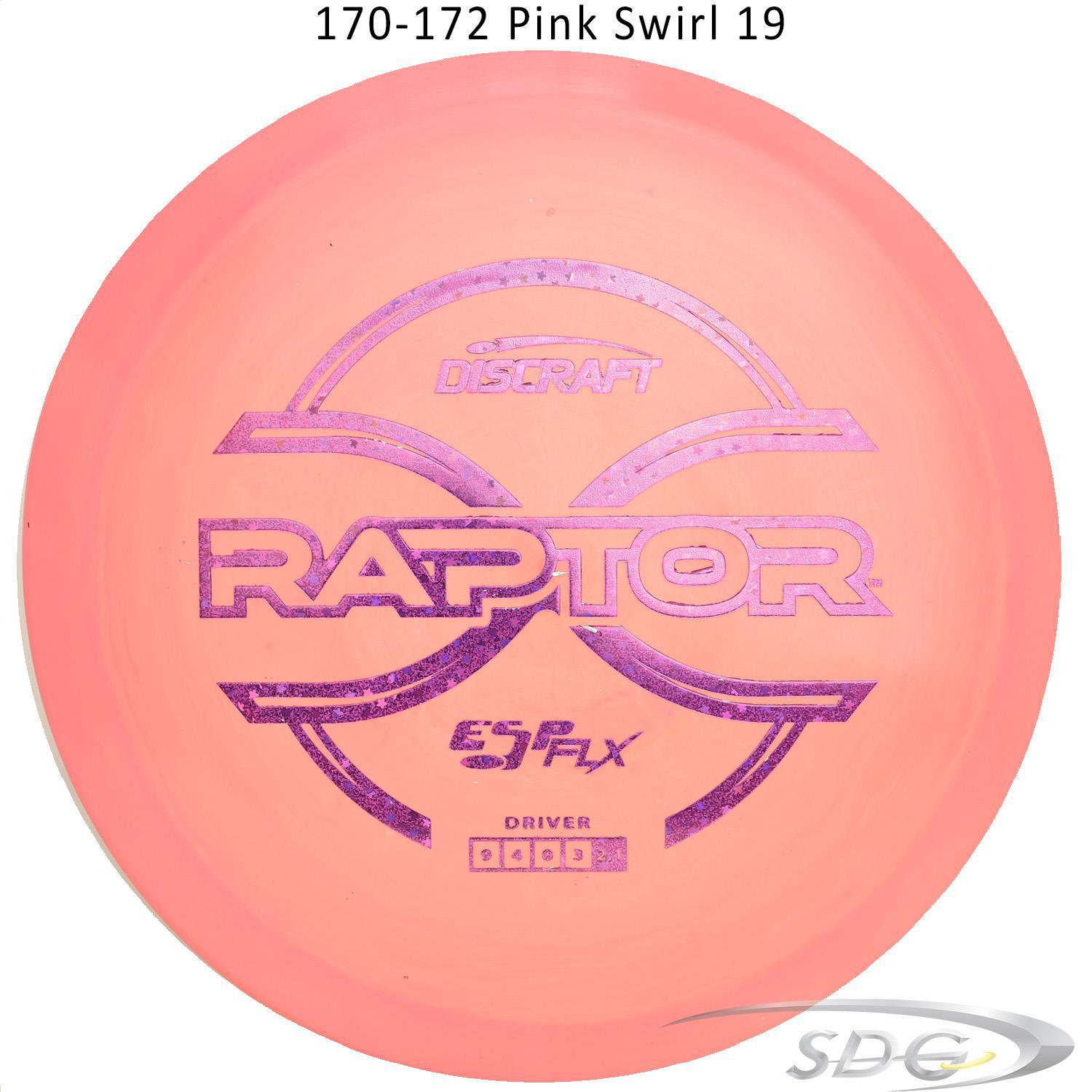 discraft-esp-flx-raptor-disc-golf-distance-driver 170-172 Pink Swirl 19