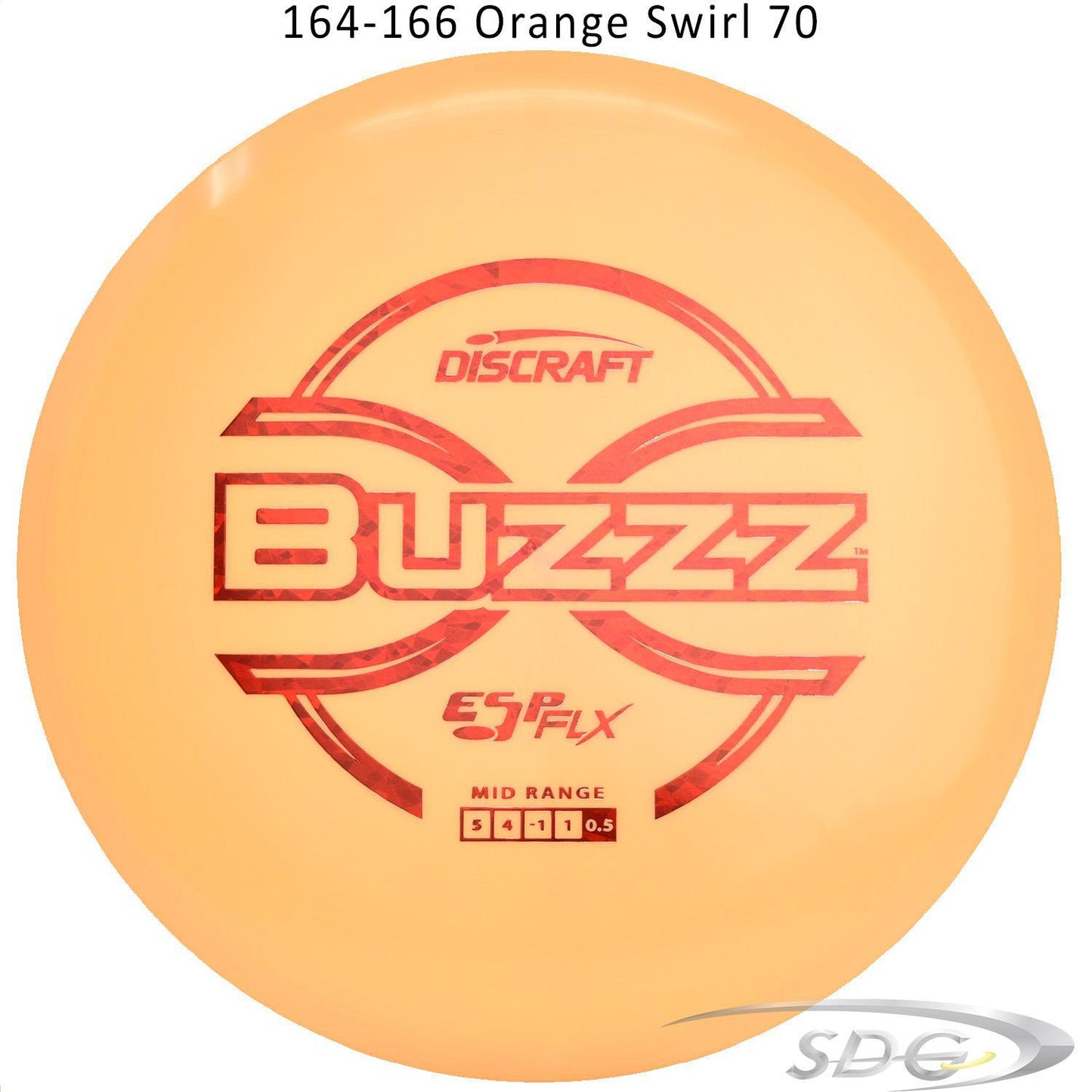 dicraft-esp-flx-buzzz-disc-golf-mid-range 164-166 Orange Swirl 70