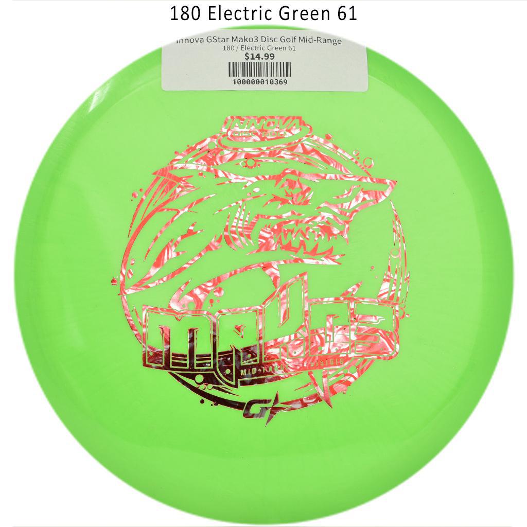 innova-gstar-mako3-disc-golf-mid-range 180 Electric Green 61 