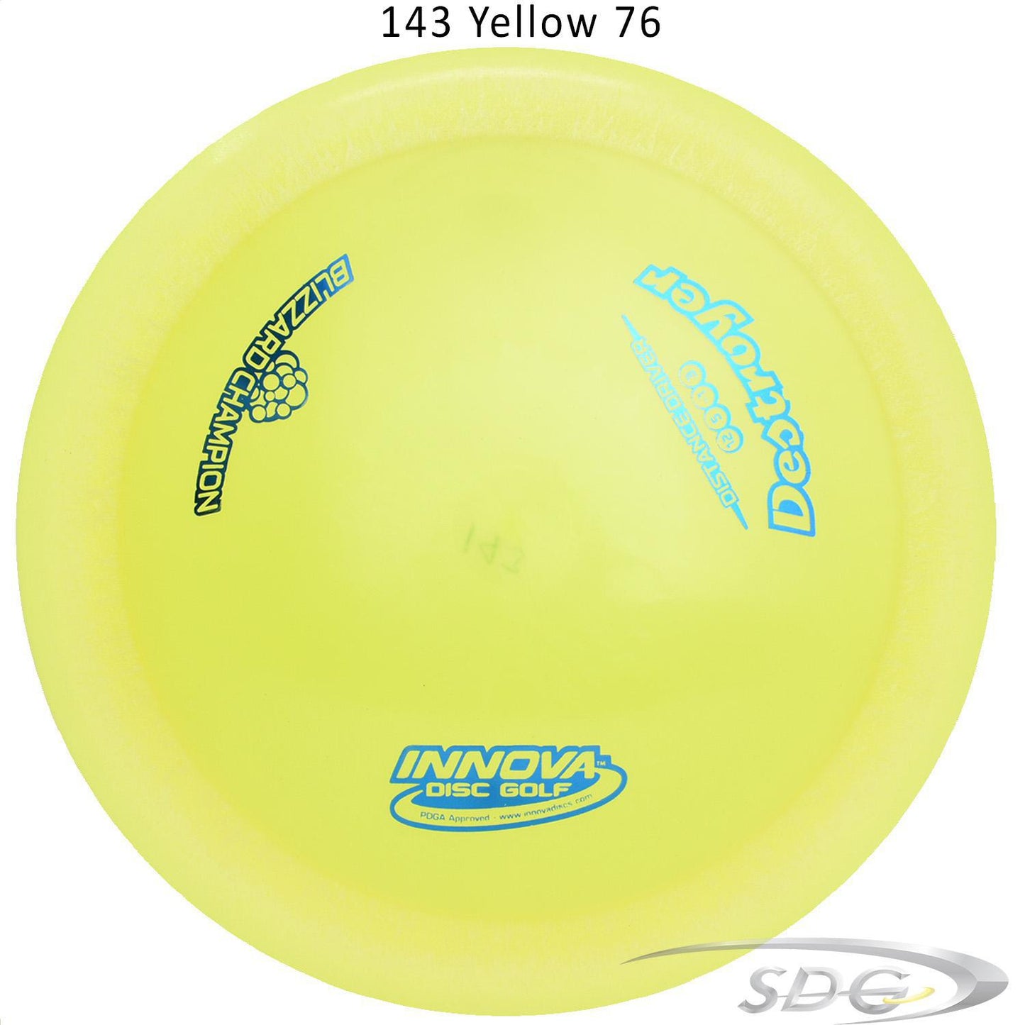 innova-blizzard-champion-destroyer-disc-golf-distance-driver 143 Yellow 76 