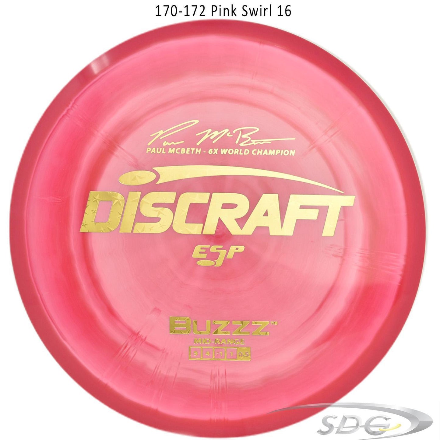discraft-esp-buzzz-6x-paul-mcbeth-signature-series-disc-golf-mid-range 170-172 Pink Swirl 16