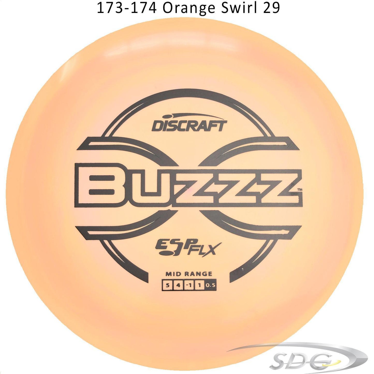 dicraft-esp-flx-buzzz-disc-golf-mid-range 173-174 Orange Swirl 29
