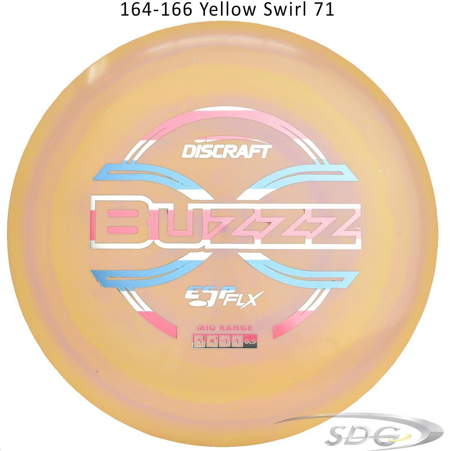 dicraft-esp-flx-buzzz-disc-golf-mid-range 164-166 Yellow Swirl 71