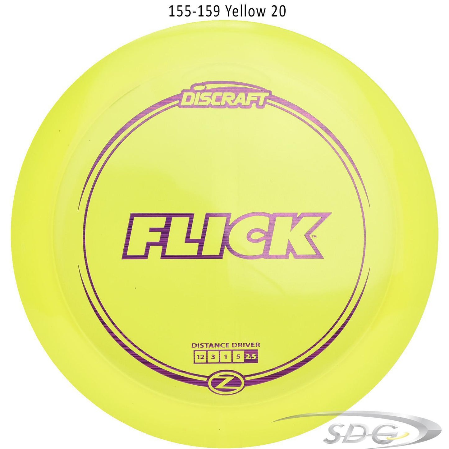 discraft-z-line-flick-disc-golf-distance-driver 155-159 Yellow 20 