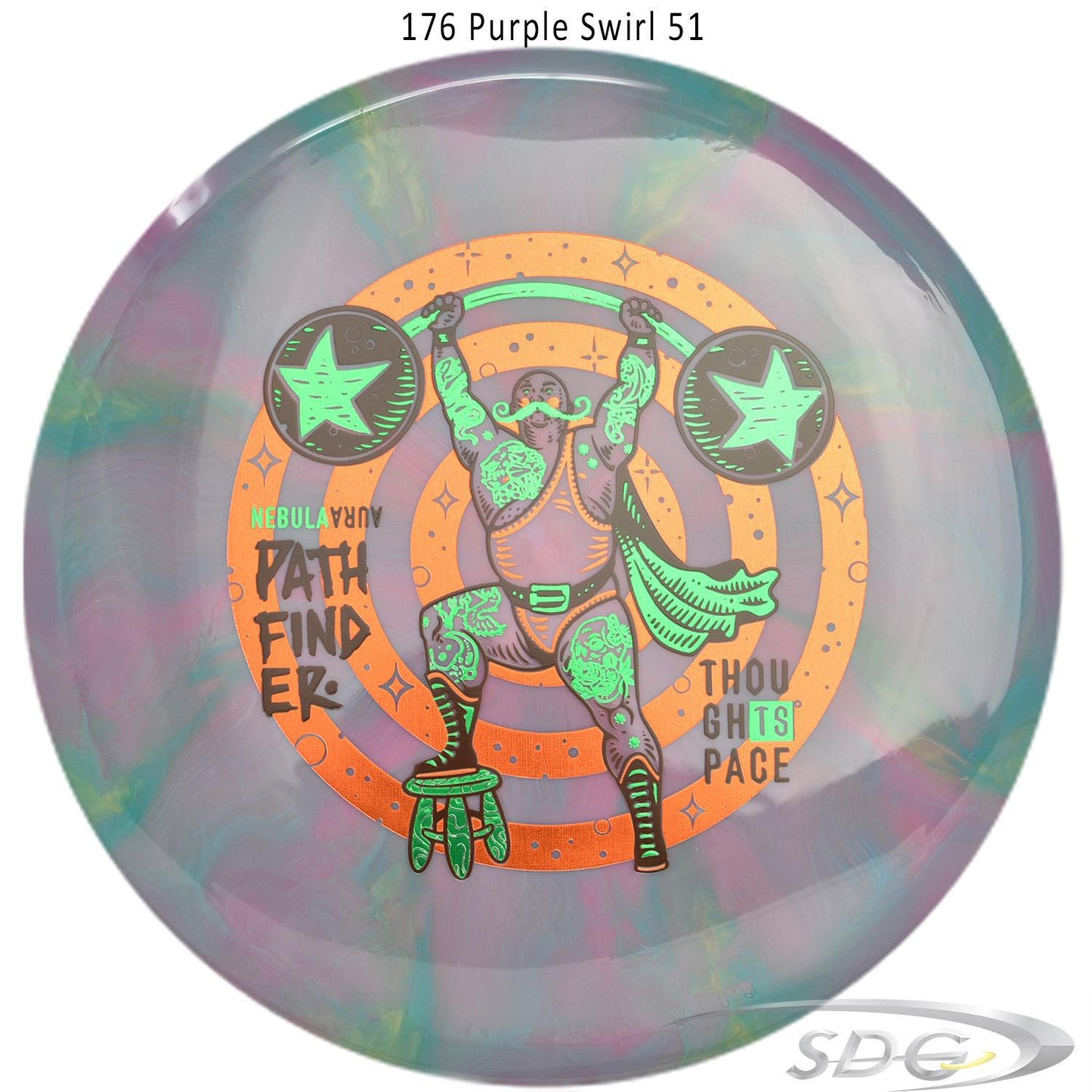 tsa-nebula-aura-pathfinder-strong-man-disc-golf-mid-range 176 Purple Swirl 51 