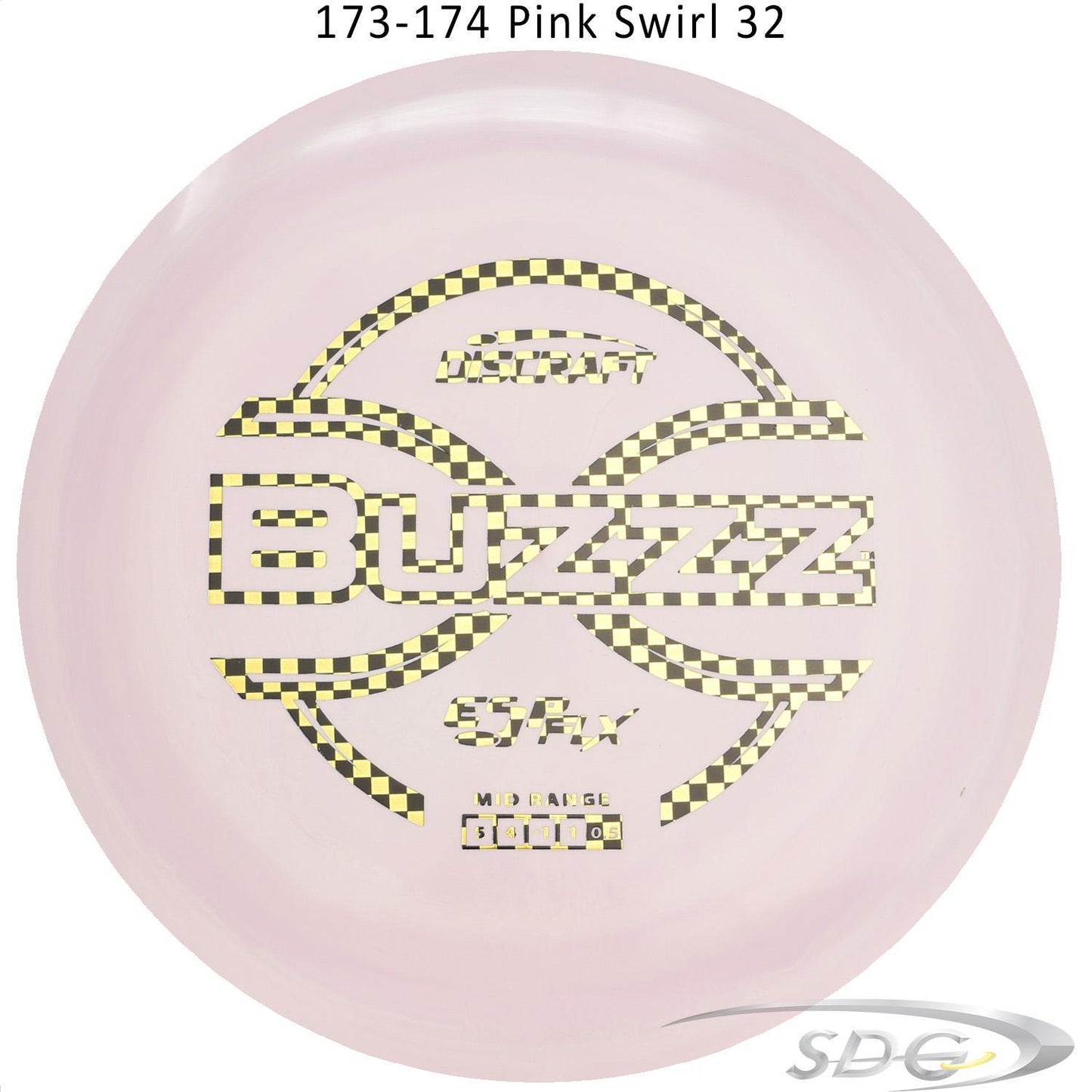 dicraft-esp-flx-buzzz-disc-golf-mid-range 173-174 Pink Swirl 32