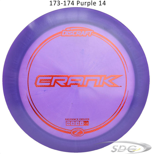 discraft-z-line-crank-disc-golf-distance-driver 173-174 Purple 14 