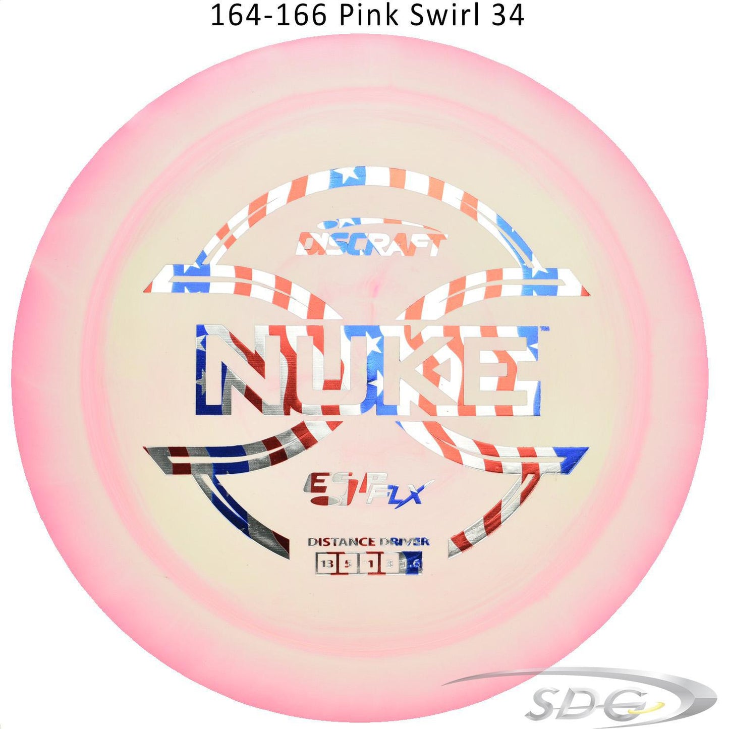 discraft-esp-flx-nuke-disc-golf-distance-driver 164-166 Pink Swirl 34 