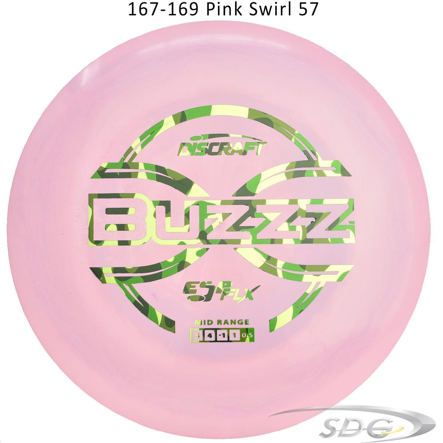 dicraft-esp-flx-buzzz-disc-golf-mid-range 167-169 Pink Swirl 57