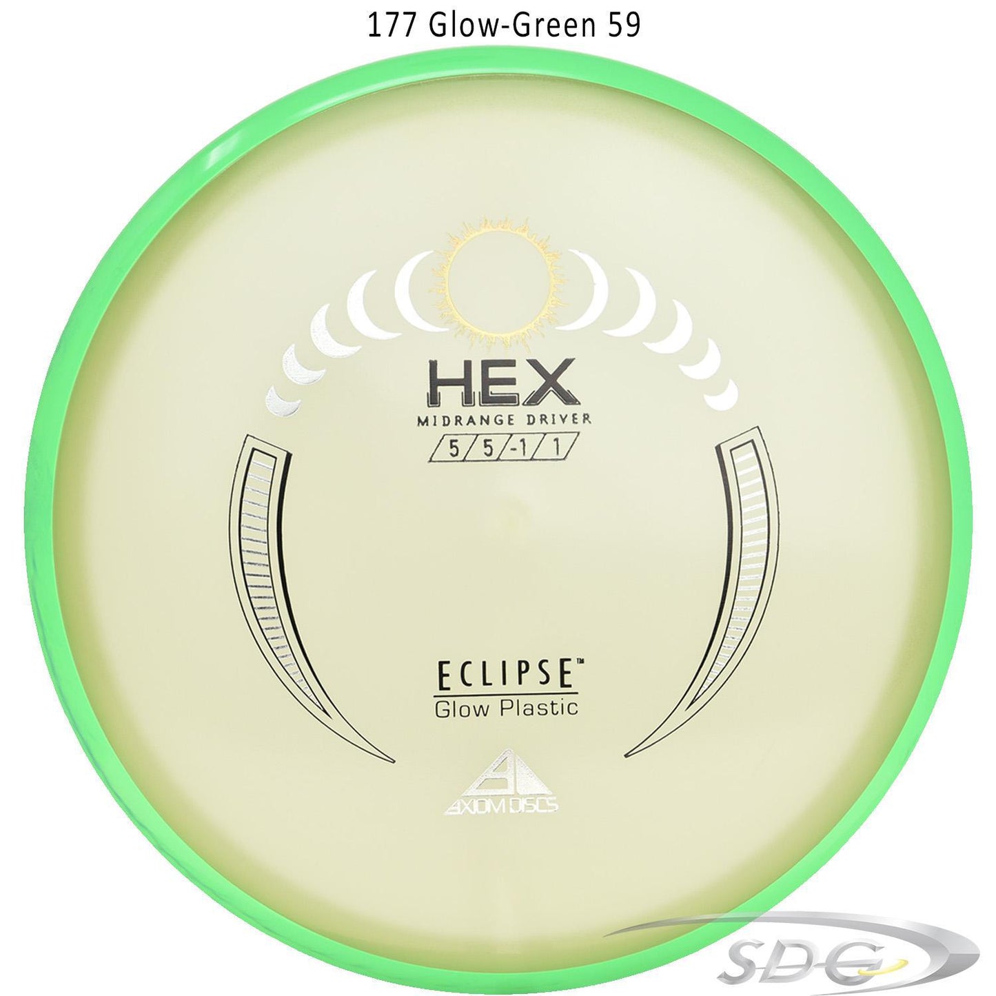 axiom-eclipse-hex-disc-golf-midrange 177 Glow-Green 59