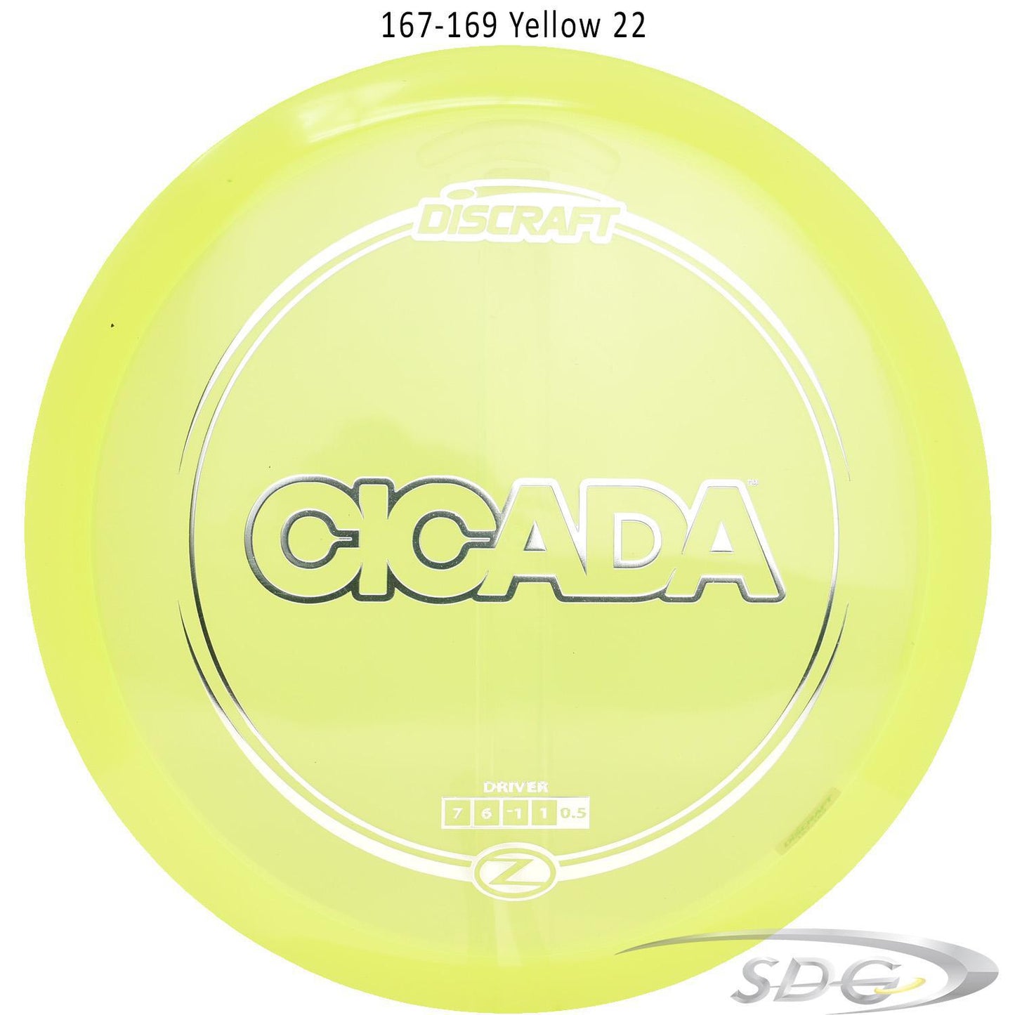 discraft-z-line-cicada-disc-golf-fairway-driver 167-169 Yellow 22 