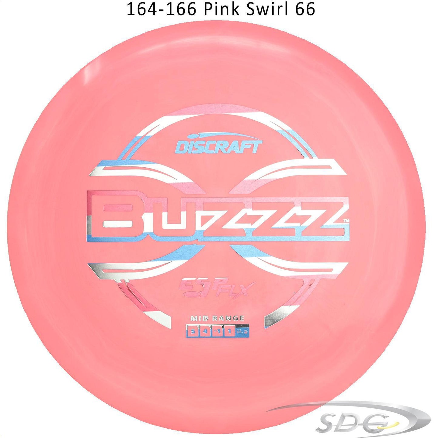 dicraft-esp-flx-buzzz-disc-golf-mid-range 164-166 Pink Swirl 66