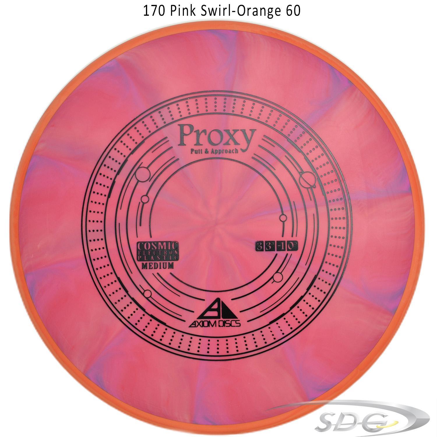 axiom-cosmic-electron-proxy-medium-disc-golf-putt-approach 170 Pink Swirl-Orange 60 