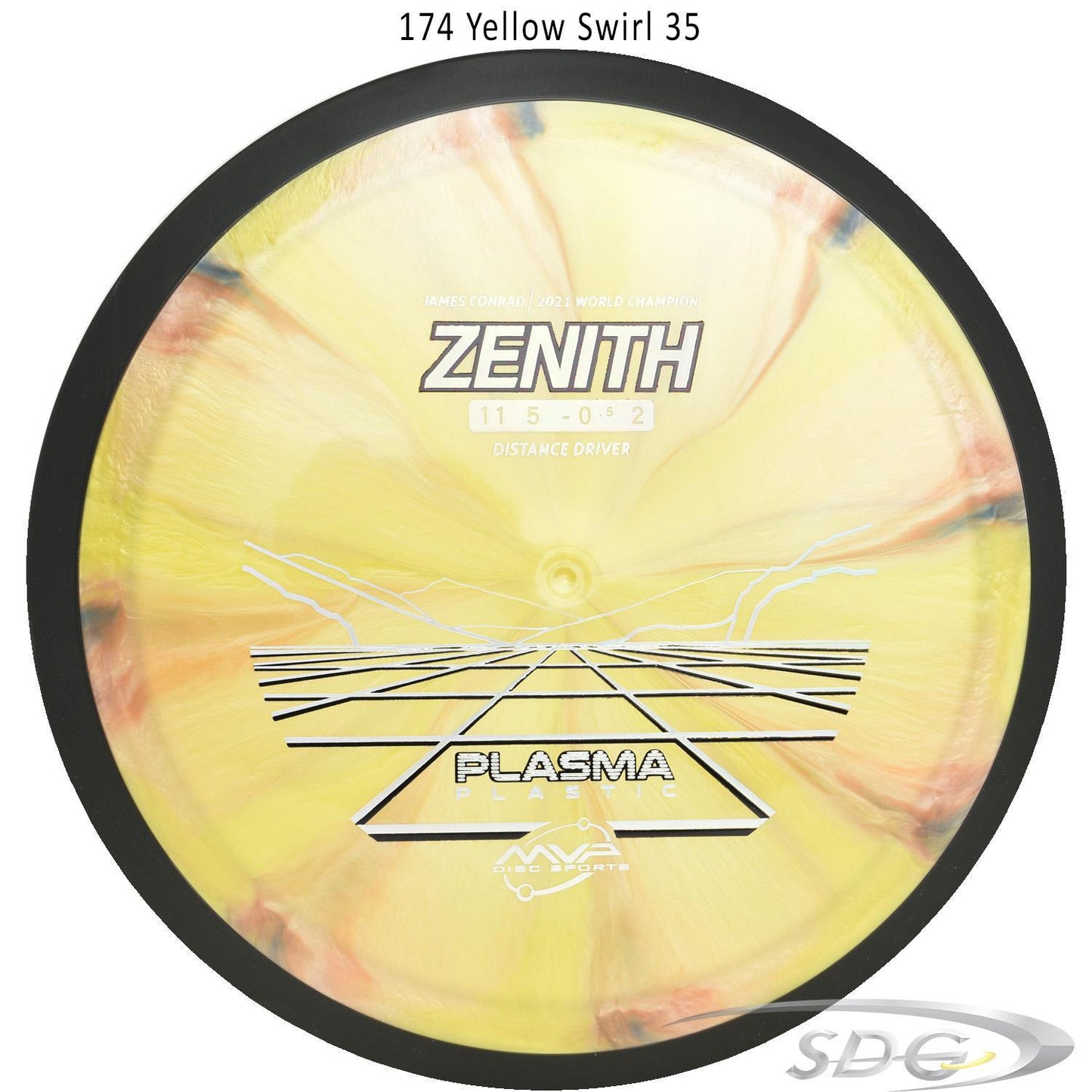 mvp-plasma-zenith-disc-golf-distance-driver 174 Yellow Swirl 35 