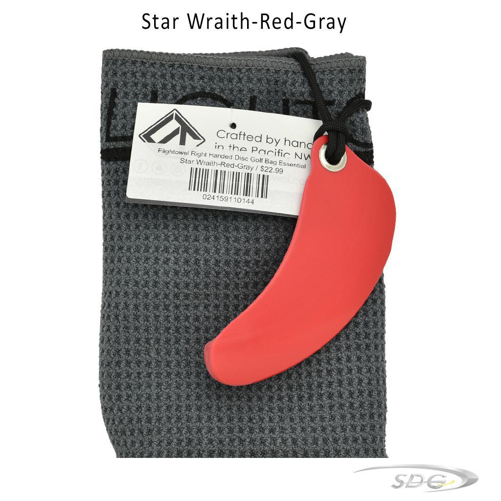 flightowel-right-handed-disc-golf-bag-essential Star Wraith-Red-Gray 