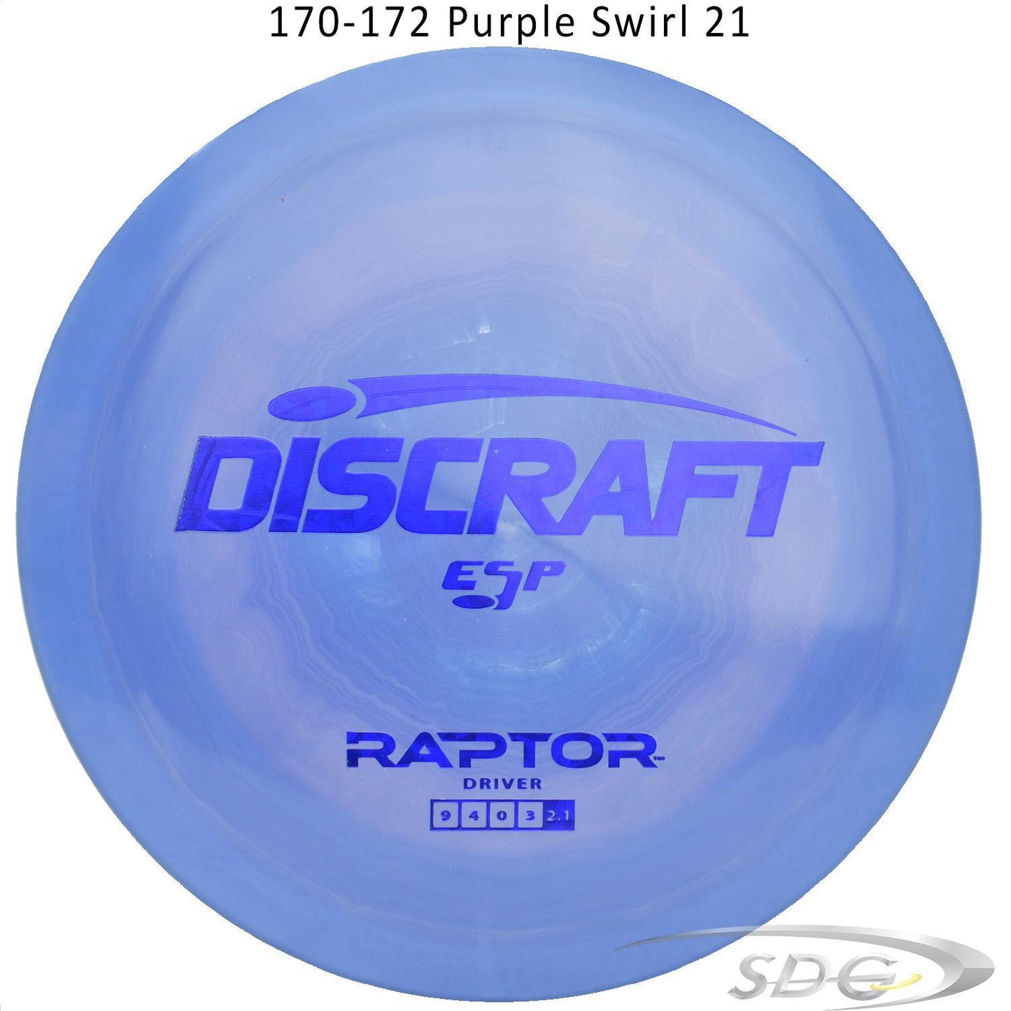 discraft-esp-raptor-disc-golf-distance-driver 170-172 Purple Swirl 21 