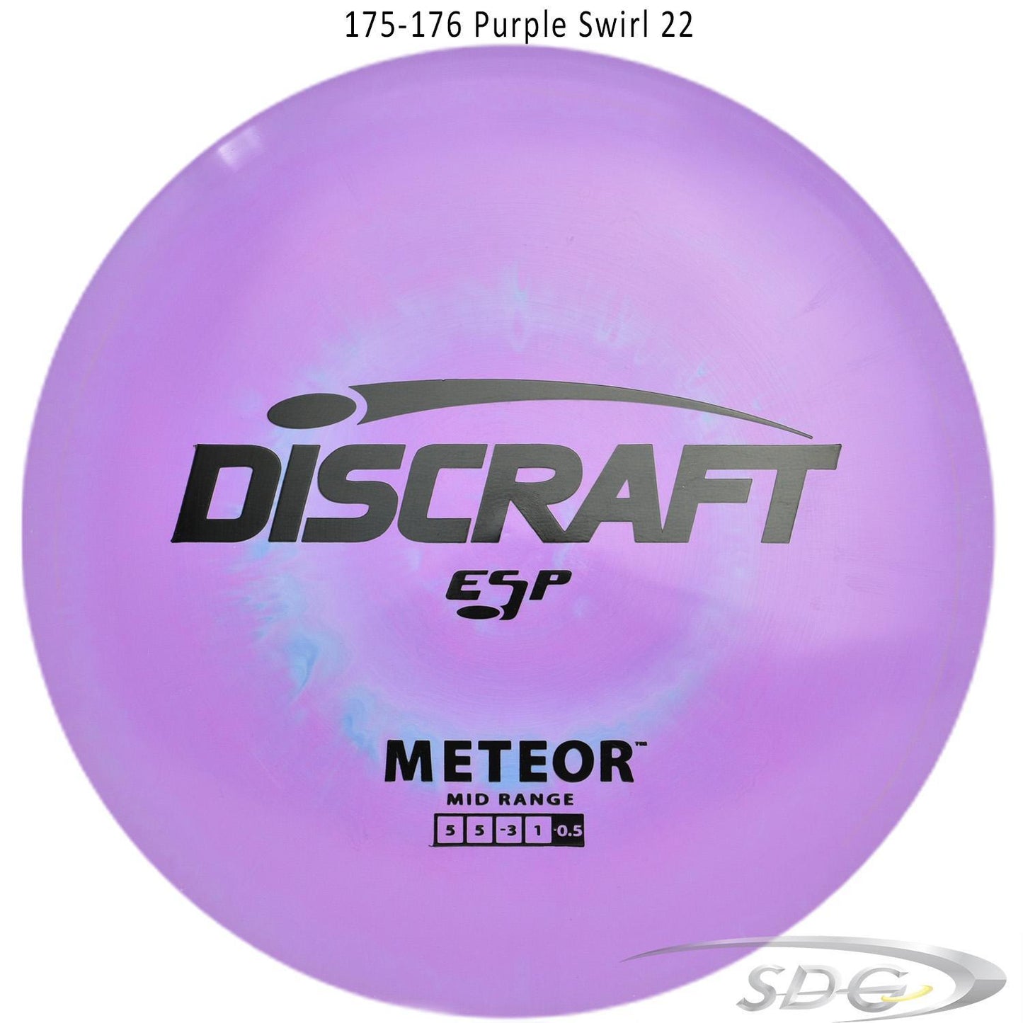 discraft-esp-meteor-disc-golf-mid-range 175-176 Purple Swirl 22