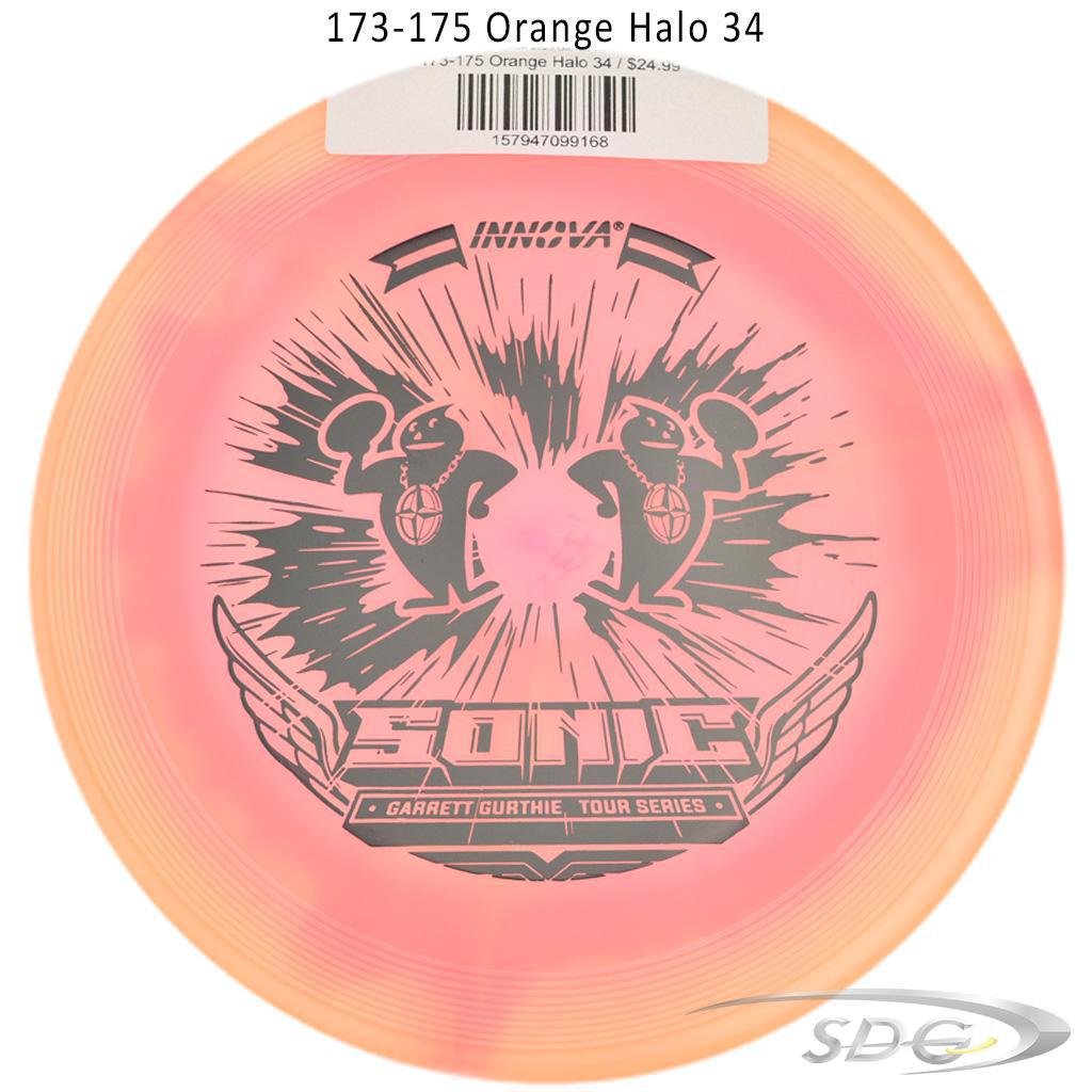 innova-halo-champion-sonic-glow-2023-garrett-gurthie-tour-series-disc-golf-putter 173-175 Orange Halo 34 