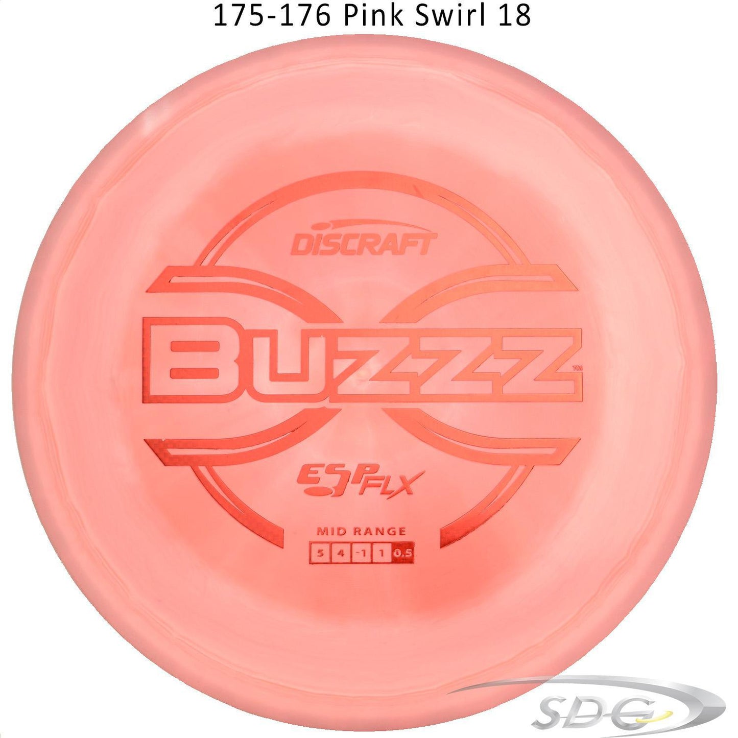 dicraft-esp-flx-buzzz-disc-golf-mid-range 175-176 Pink Swirl 18