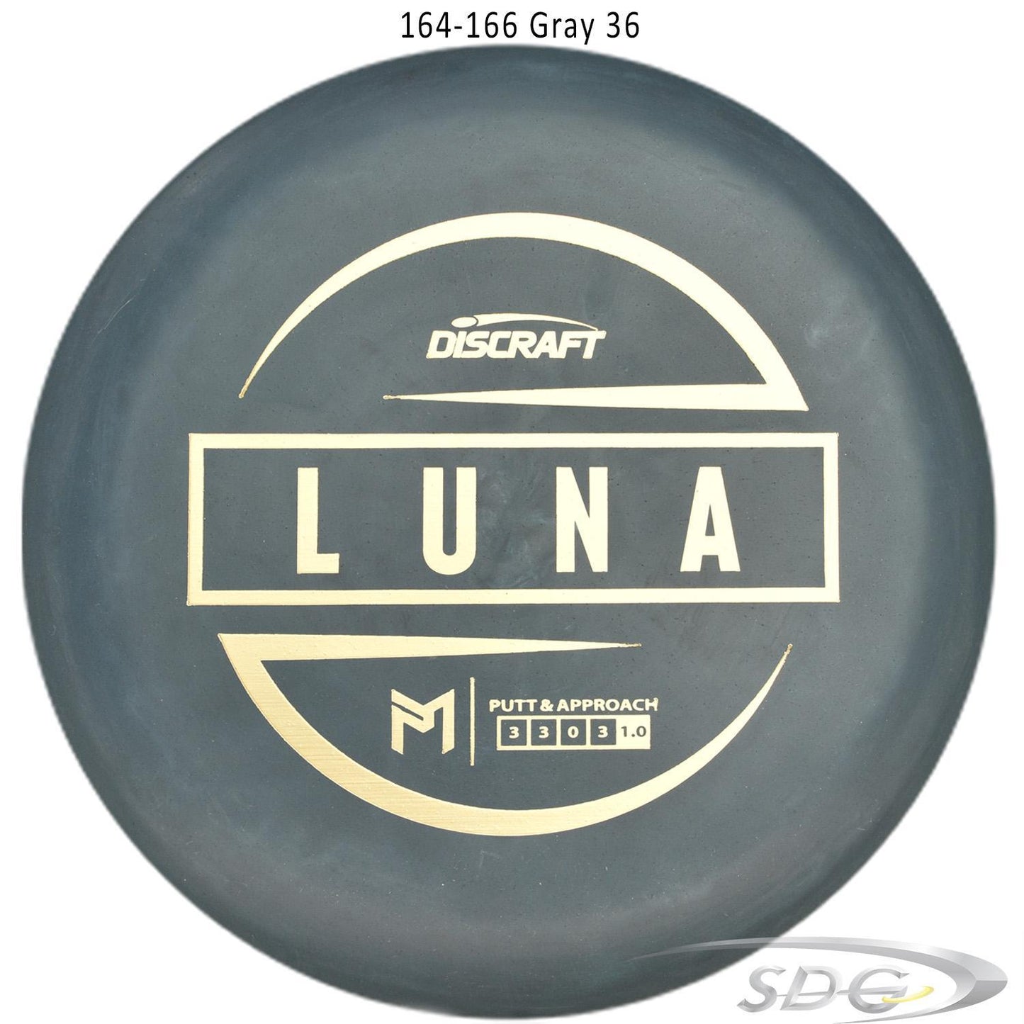 discraft-jawbreaker-rubber-blend-luna-paul-mcbeth-signature-disc-golf-putter 160-163 Gray 36