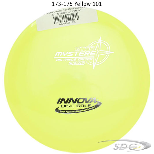 innova-star-mystere-disc-golf-distance-driver 173-175 Yellow 101 