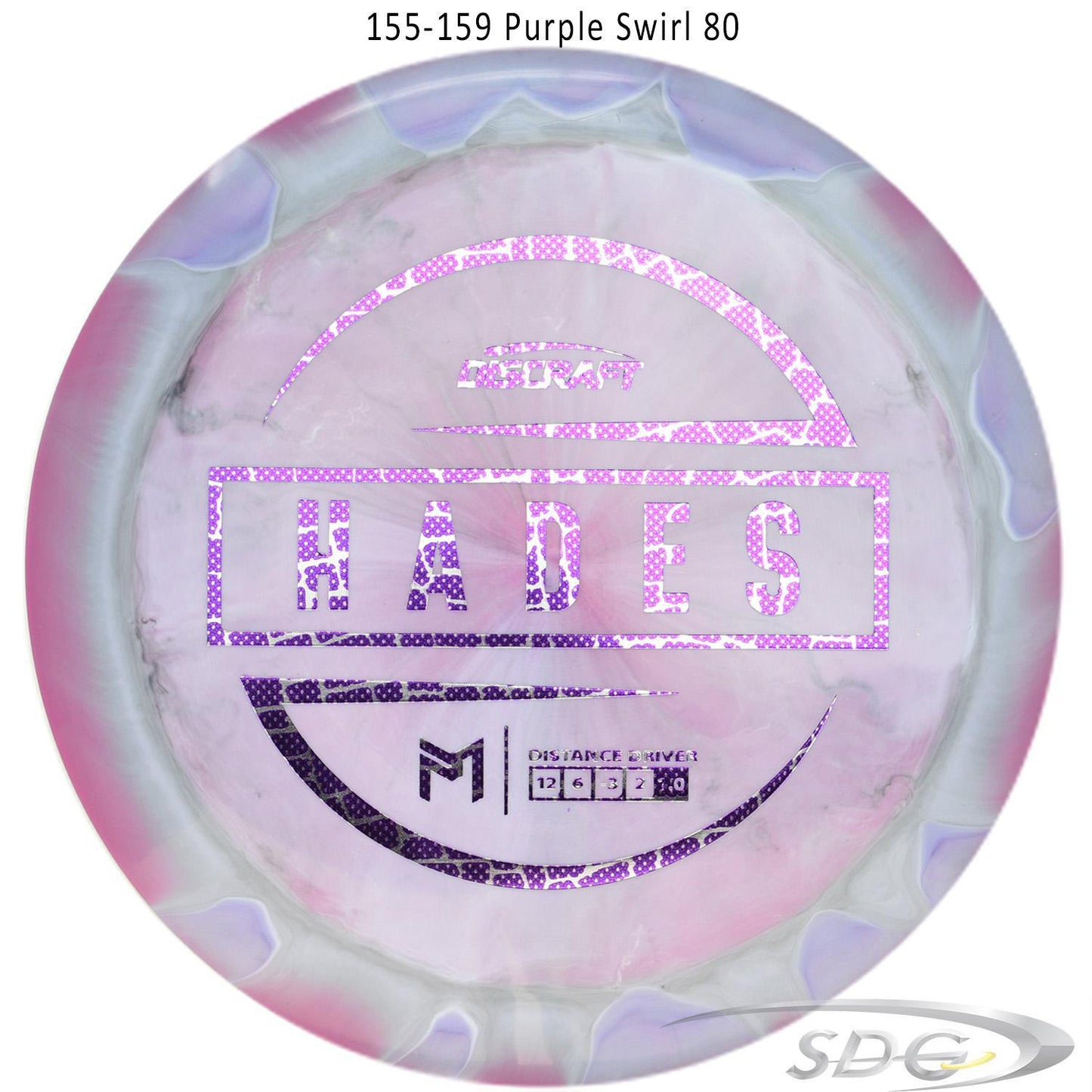 discraft-esp-hades-paul-mcbeth-signature-series-disc-golf-distance-driver-159-150-weights 155-159 Purple Swirl 80 