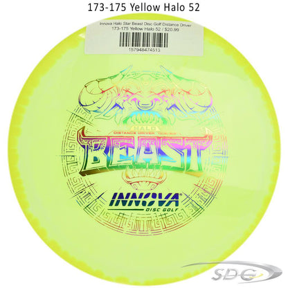 innova-halo-star-beast-disc-golf-distance-driver 173-175 Yellow Halo 52