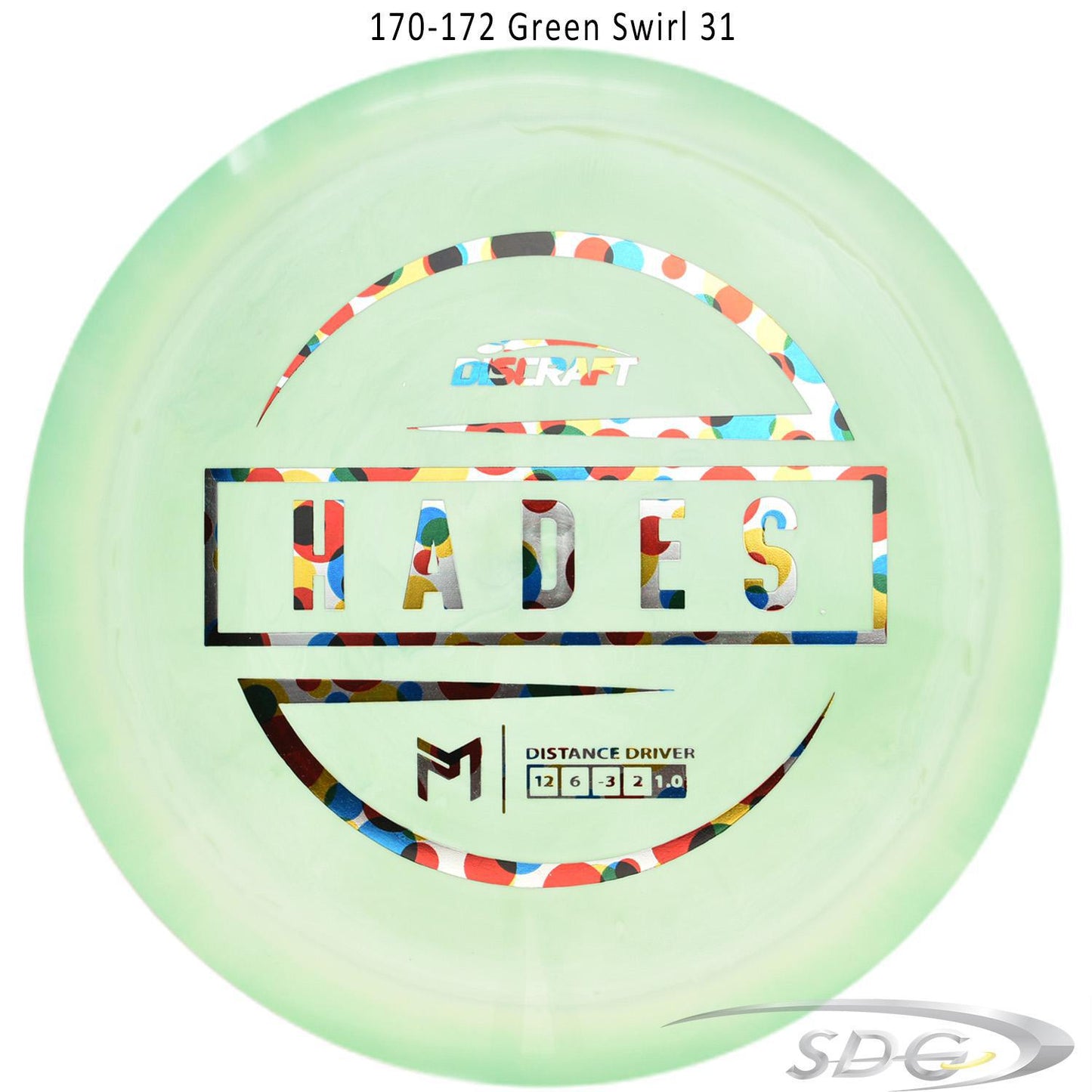 discraft-esp-hades-paul-mcbeth-signature-series-disc-golf-distance-driver-1 170-172 Green Swirl 31 