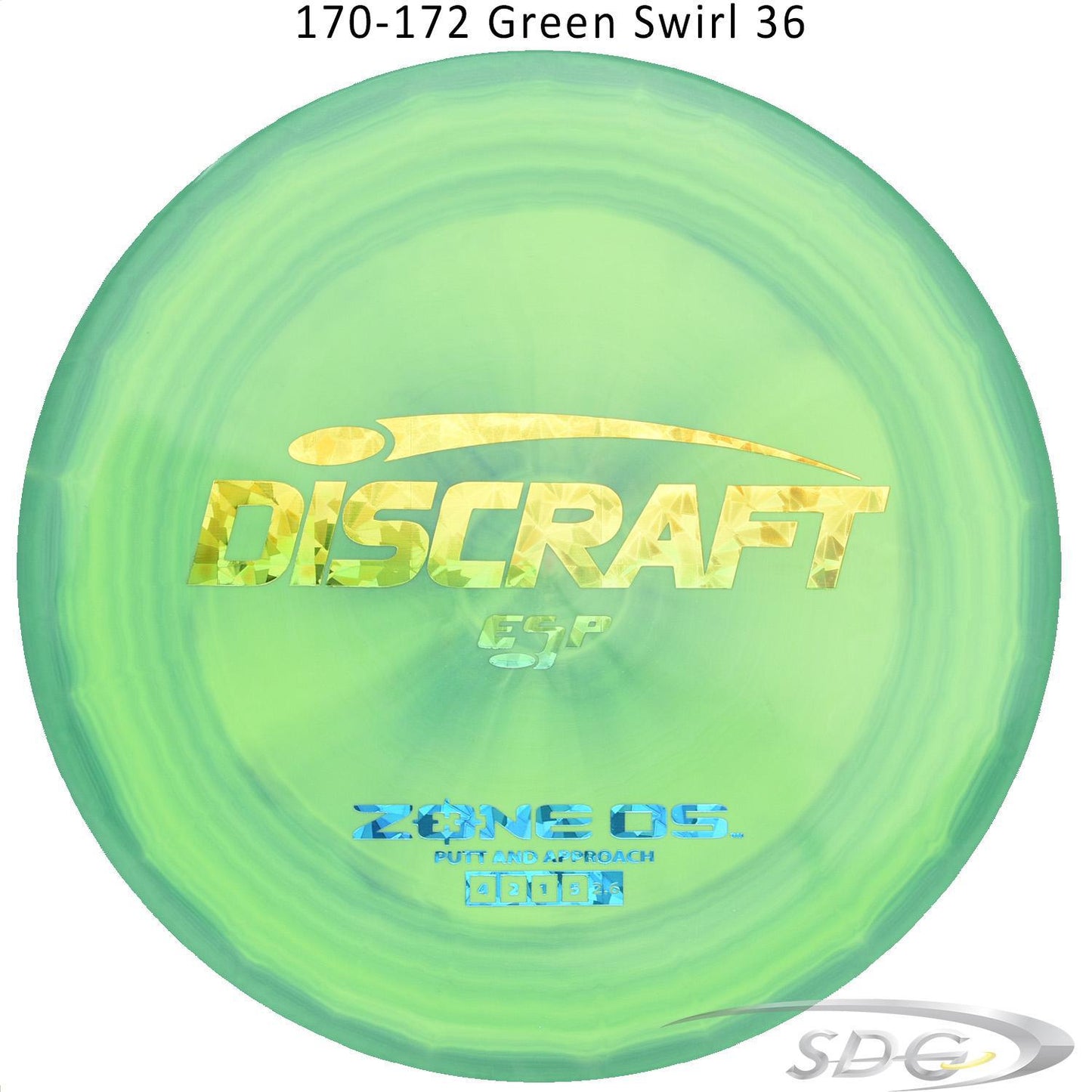 discraft-esp-zone-os-disc-golf-putter 170-172 Green Swirl 36 