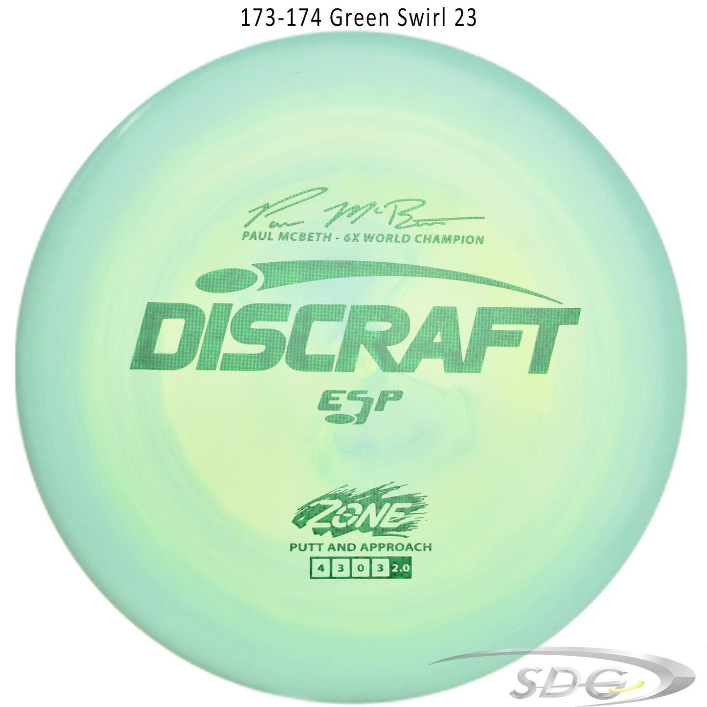 discraft-esp-zone-paul-mcbeth-signature-series-disc-golf-putter-176-173-weights 173-174 Blue Swirl 23 