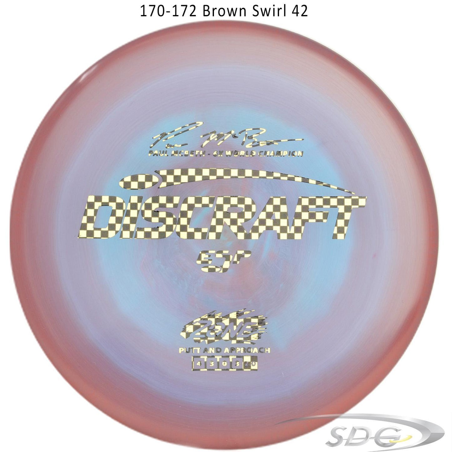 discraft-esp-zone-6x-paul-mcbeth-signature-series-disc-golf-putter-172-170-weights 170-172 Brown Swirl 42 