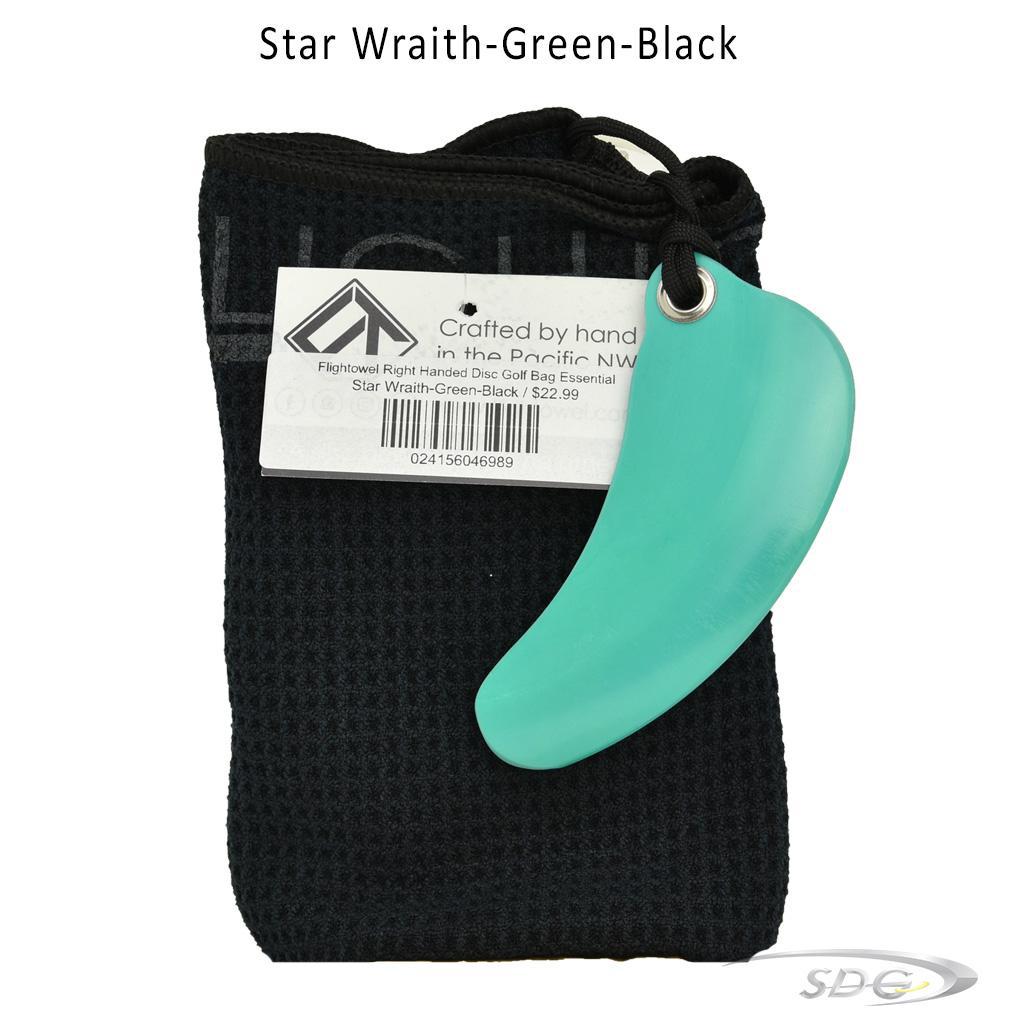 flightowel-right-handed-disc-golf-bag-essential Star Wraith-Green-Black 