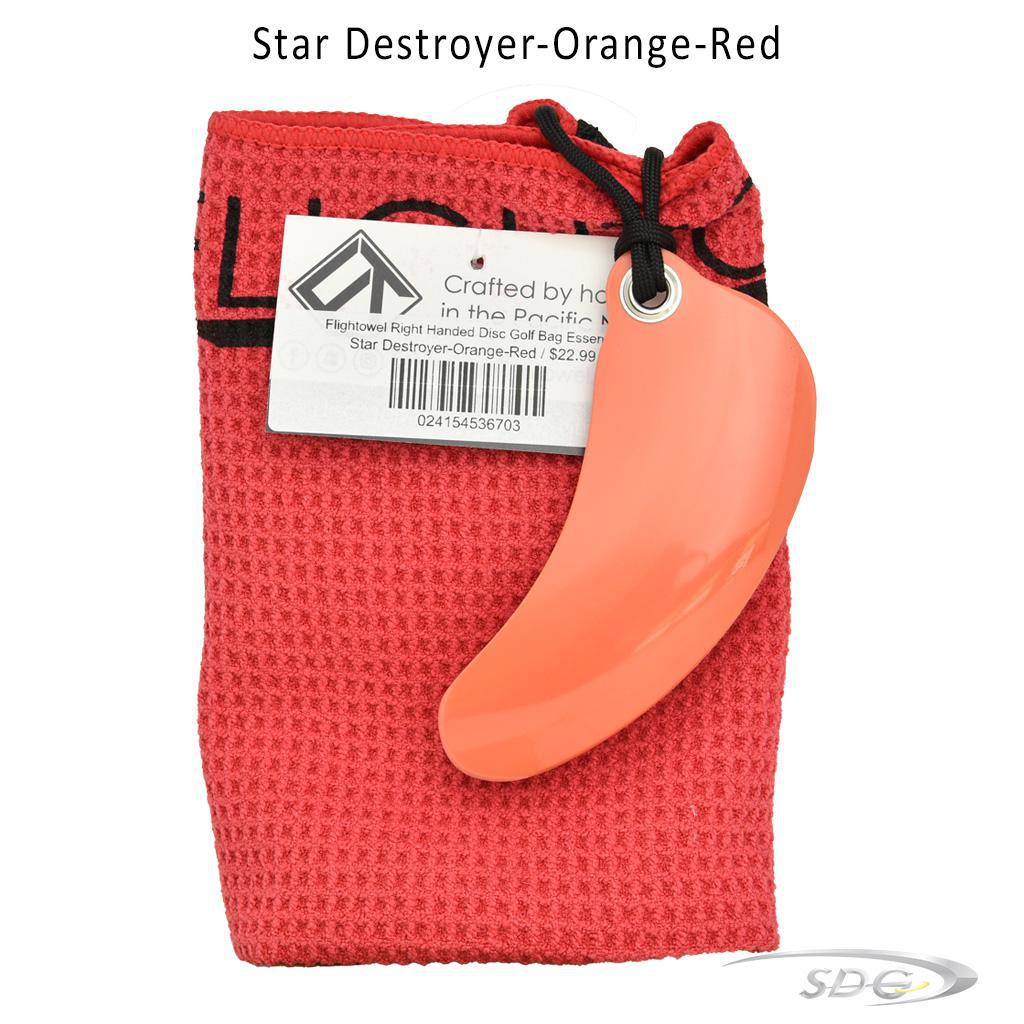 flightowel-right-handed-disc-golf-bag-essential Star Destroyer-Orange-Red 
