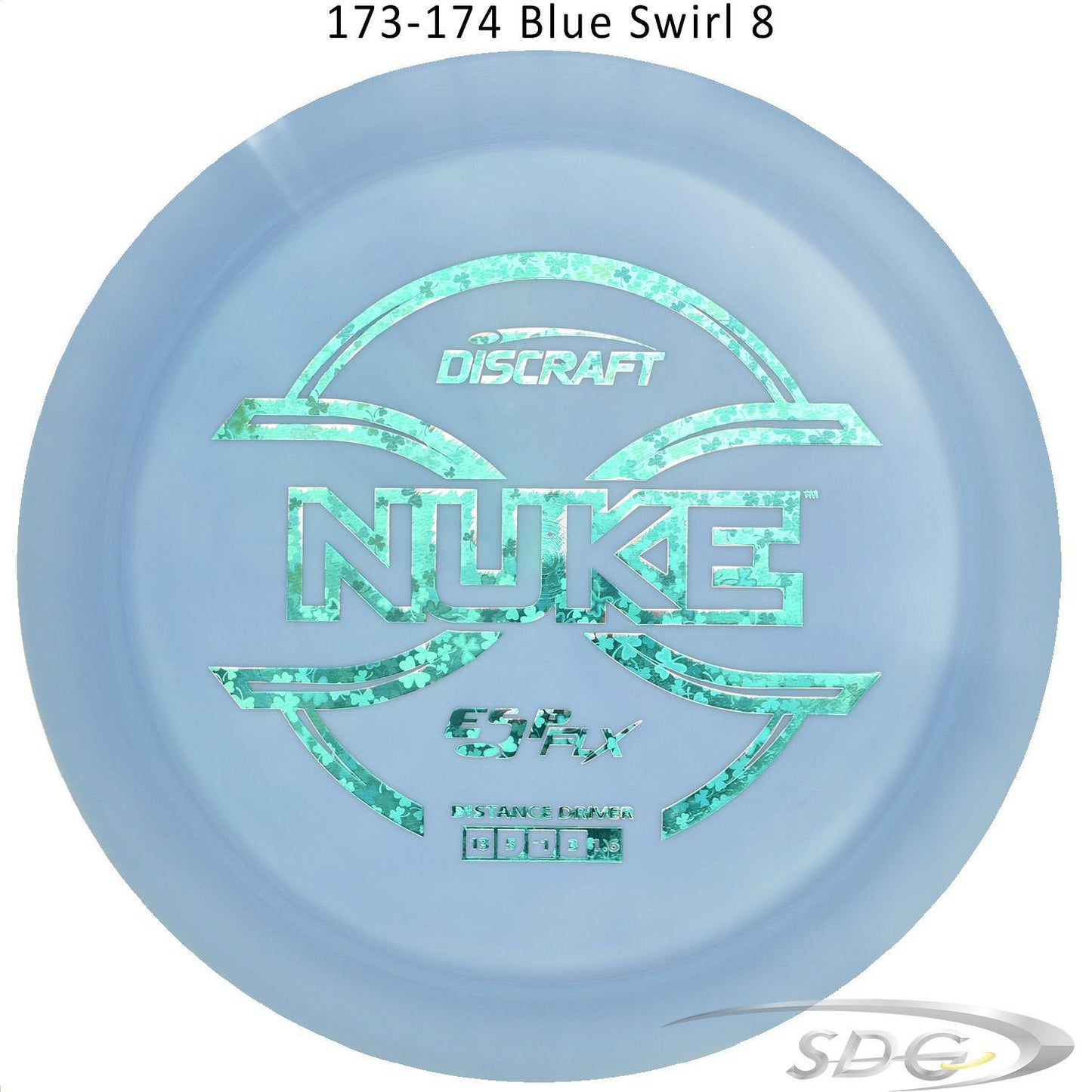 discraft-esp-flx-nuke-disc-golf-distance-driver 173-174 Blue Swirl 8 