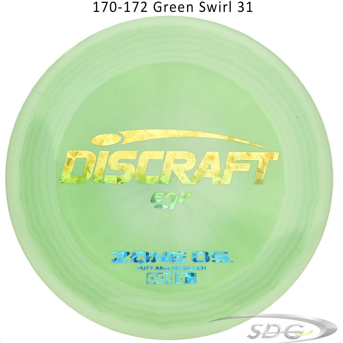 discraft-esp-zone-os-disc-golf-putter 170-172 Green Swirl 31 