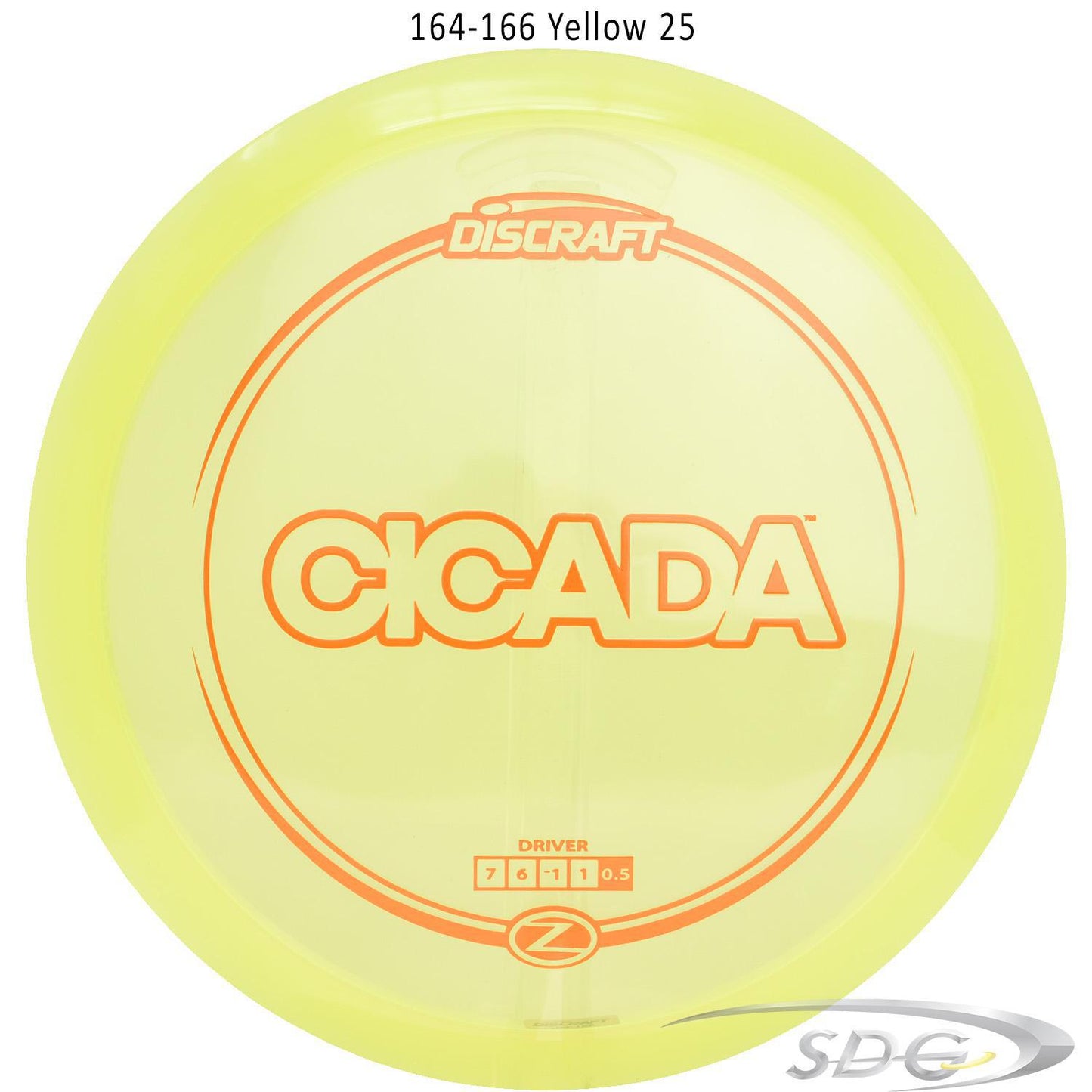 discraft-z-line-cicada-disc-golf-fairway-driver 164-166 Yellow 25 