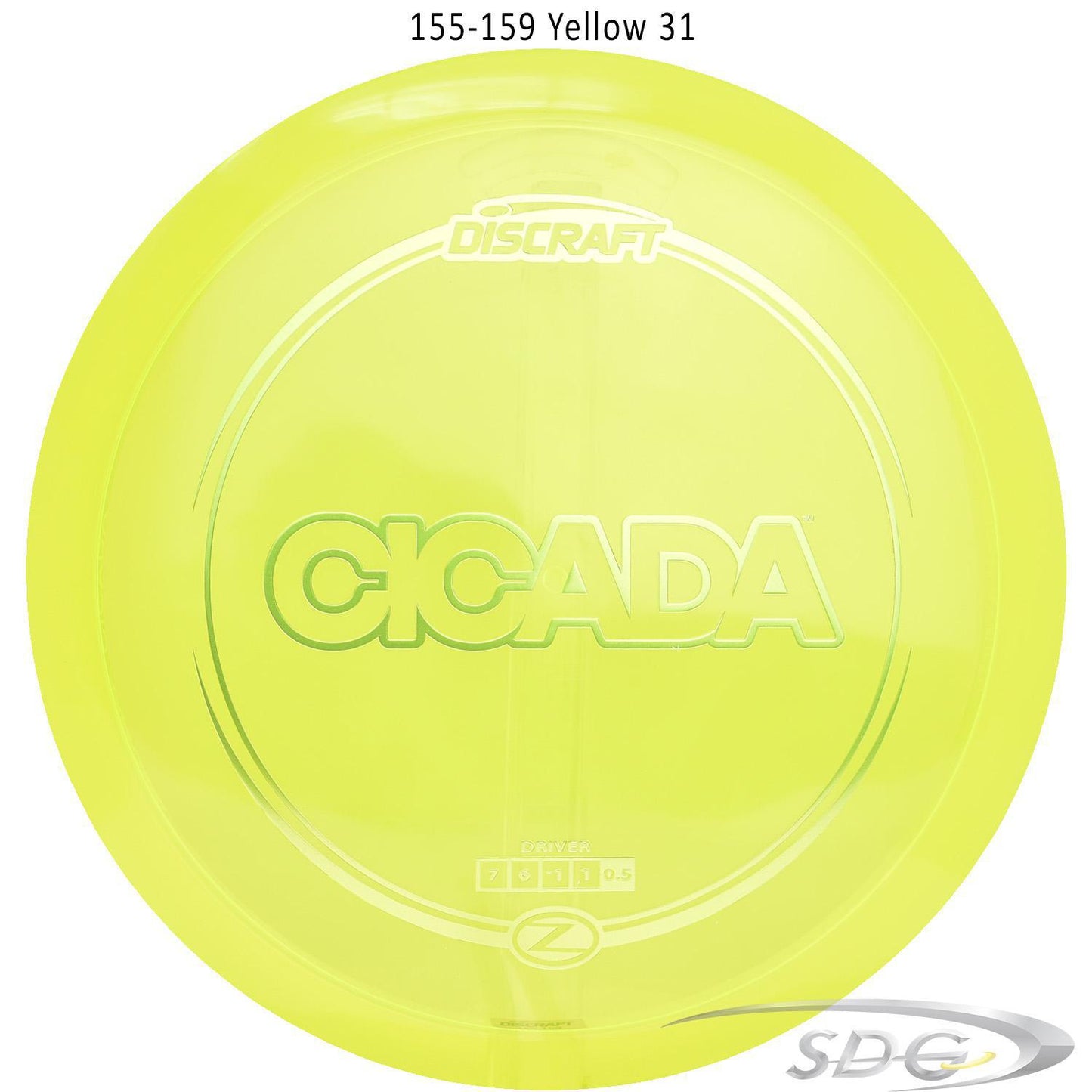 discraft-z-line-cicada-disc-golf-fairway-driver 155-159 Yellow 31 