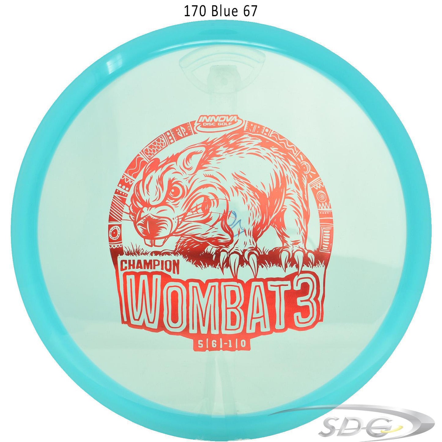 innova-champion-wombat3-disc-golf-mid-range 170 Blue 67 