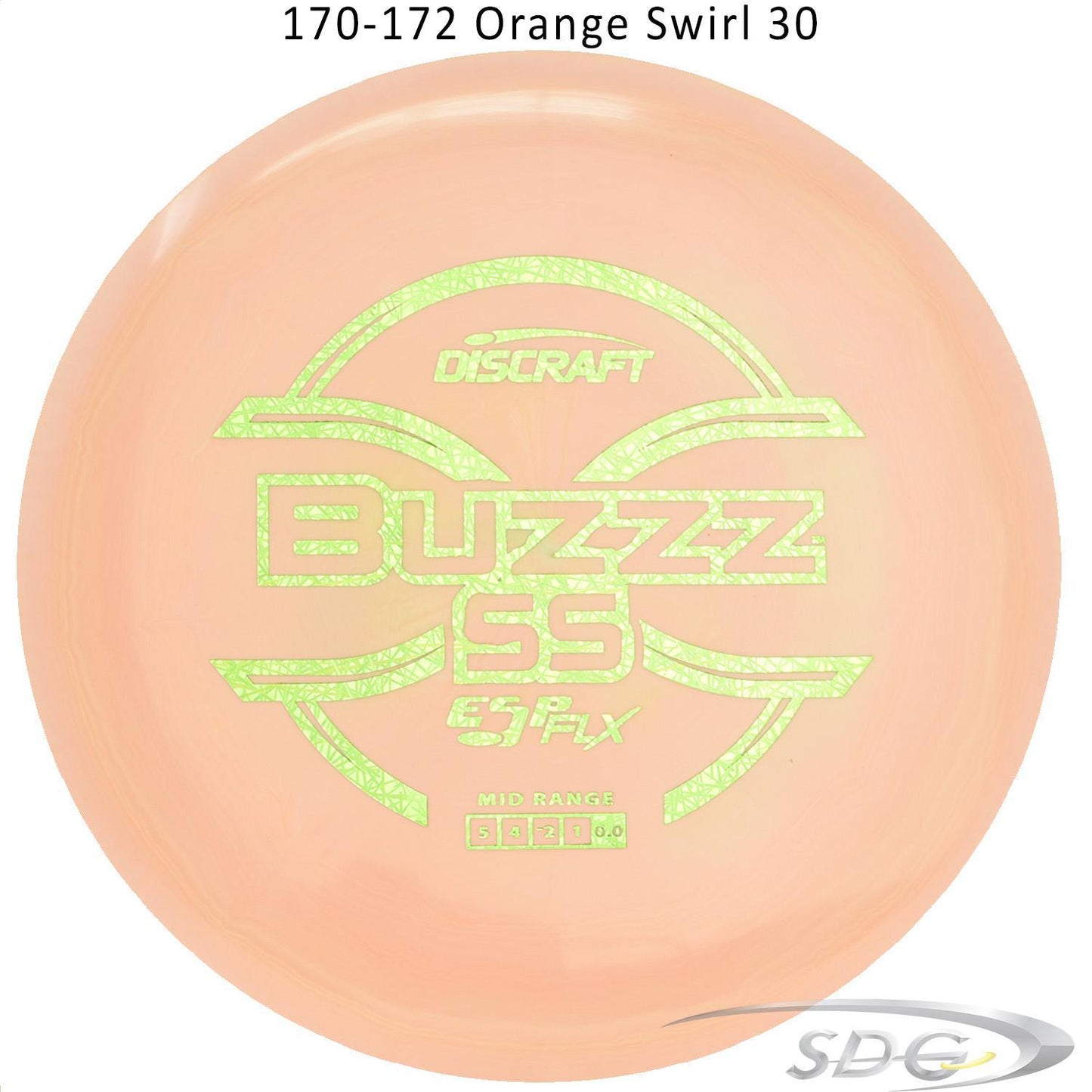 discraft-esp-flx-buzzz-ss-disc-golf-mid-range 170-172 Orange Swirl 30 