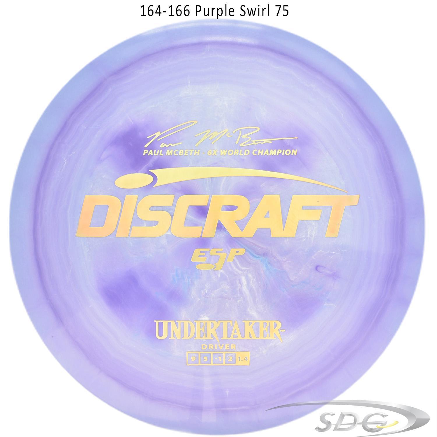 discraft-esp-undertaker-6x-paul-mcbeth-signature-series-disc-golf-distance-driver 164-166 Purple Swirl 75