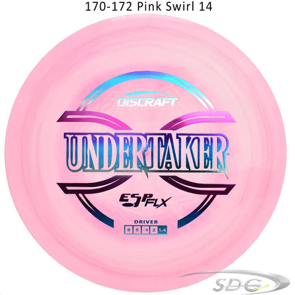 discraft-esp-flx-undertaker-disc-golf-distance-driver 170-172 Pink Swirl 14