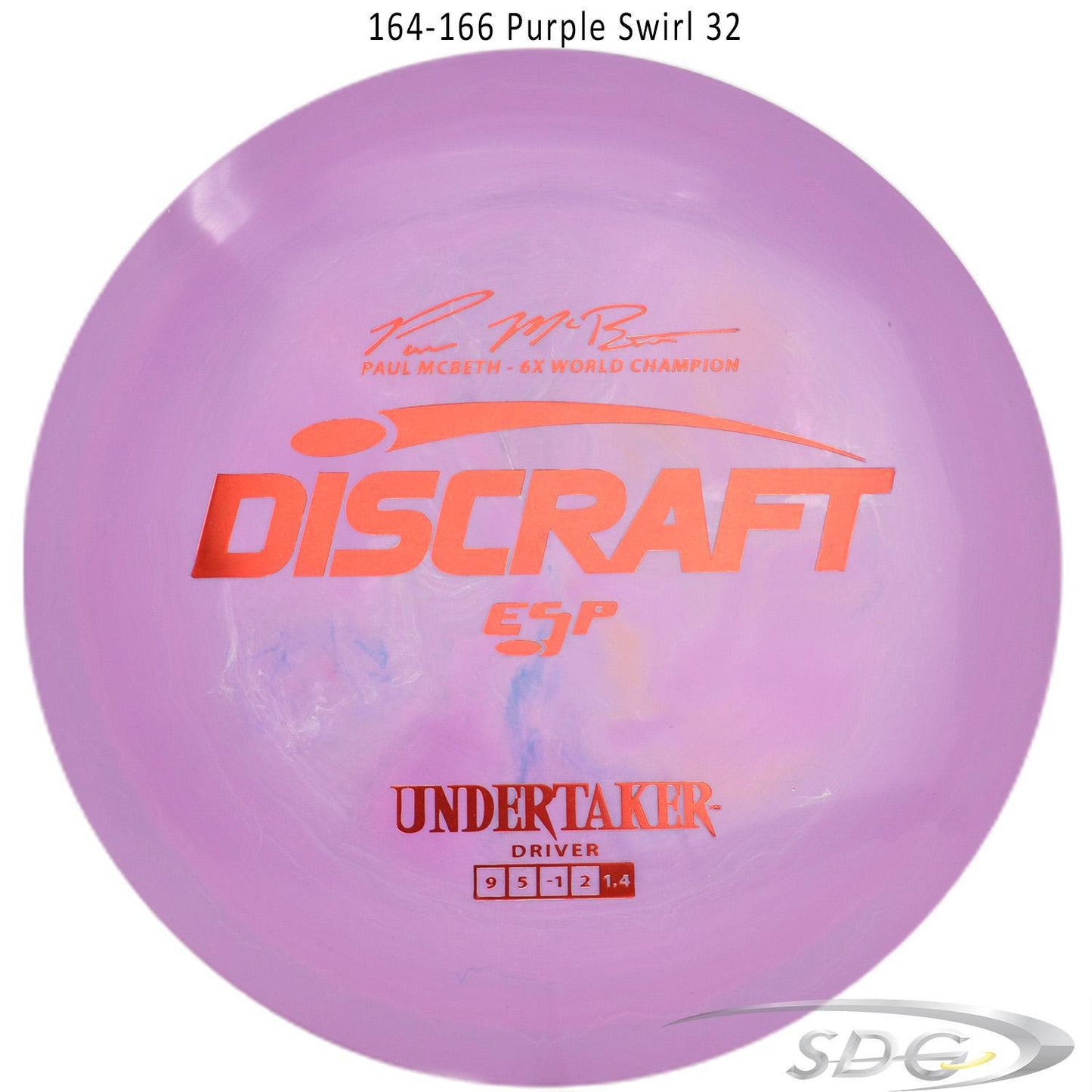 discraft-esp-undertaker-6x-paul-mcbeth-signature-series-disc-golf-distance-driver-169-160-weights 164-166 Purple Swirl 32 