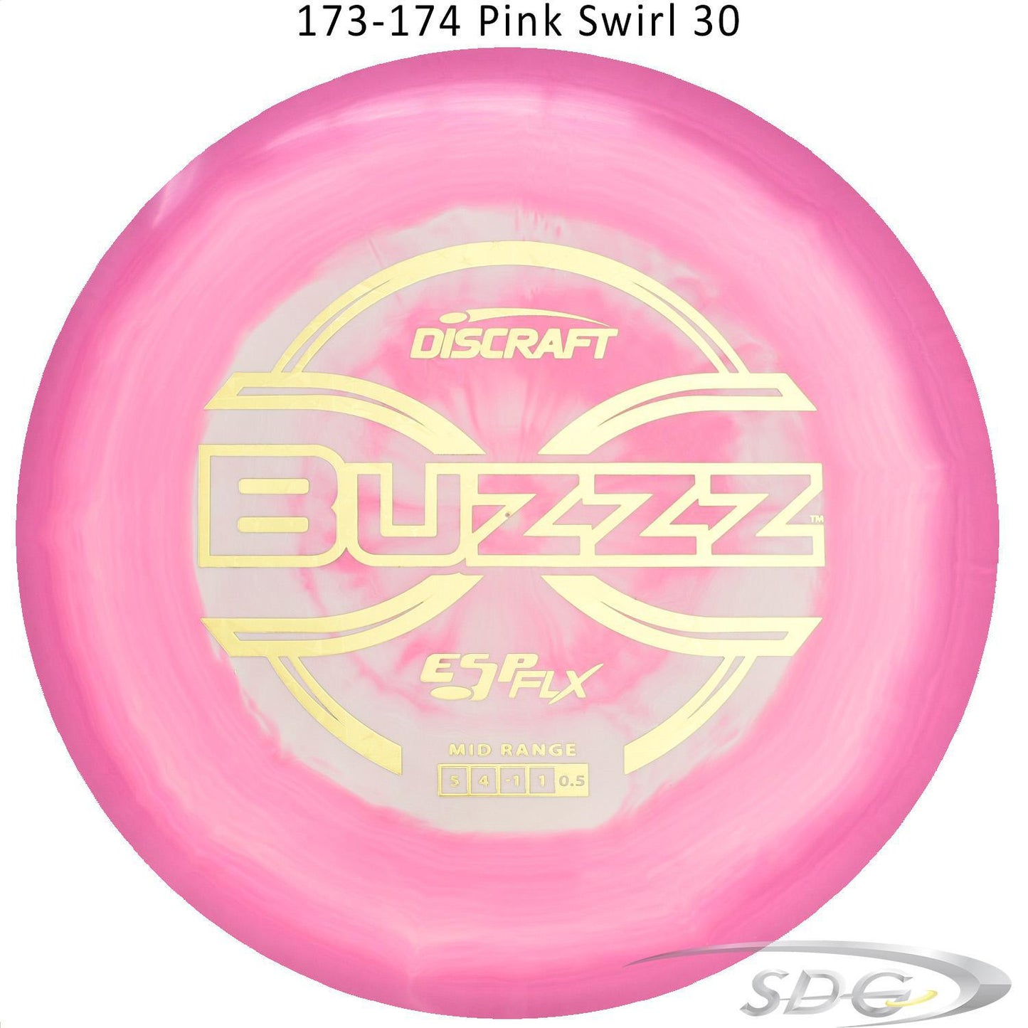 dicraft-esp-flx-buzzz-disc-golf-mid-range 173-174 Pink Swirl 30