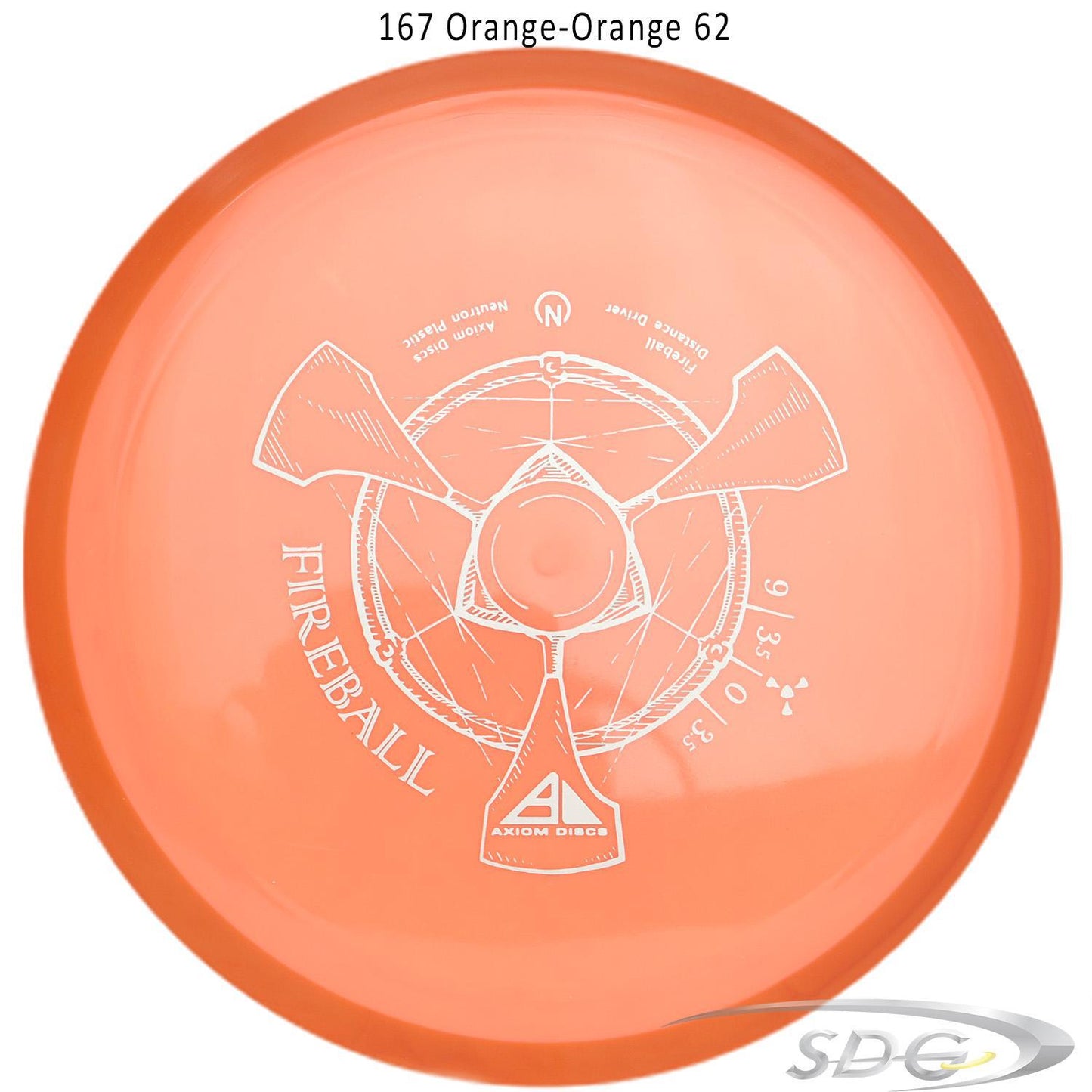 axiom-neutron-fireball-disc-golf-distance-driver 167 Orange-Orange 62 