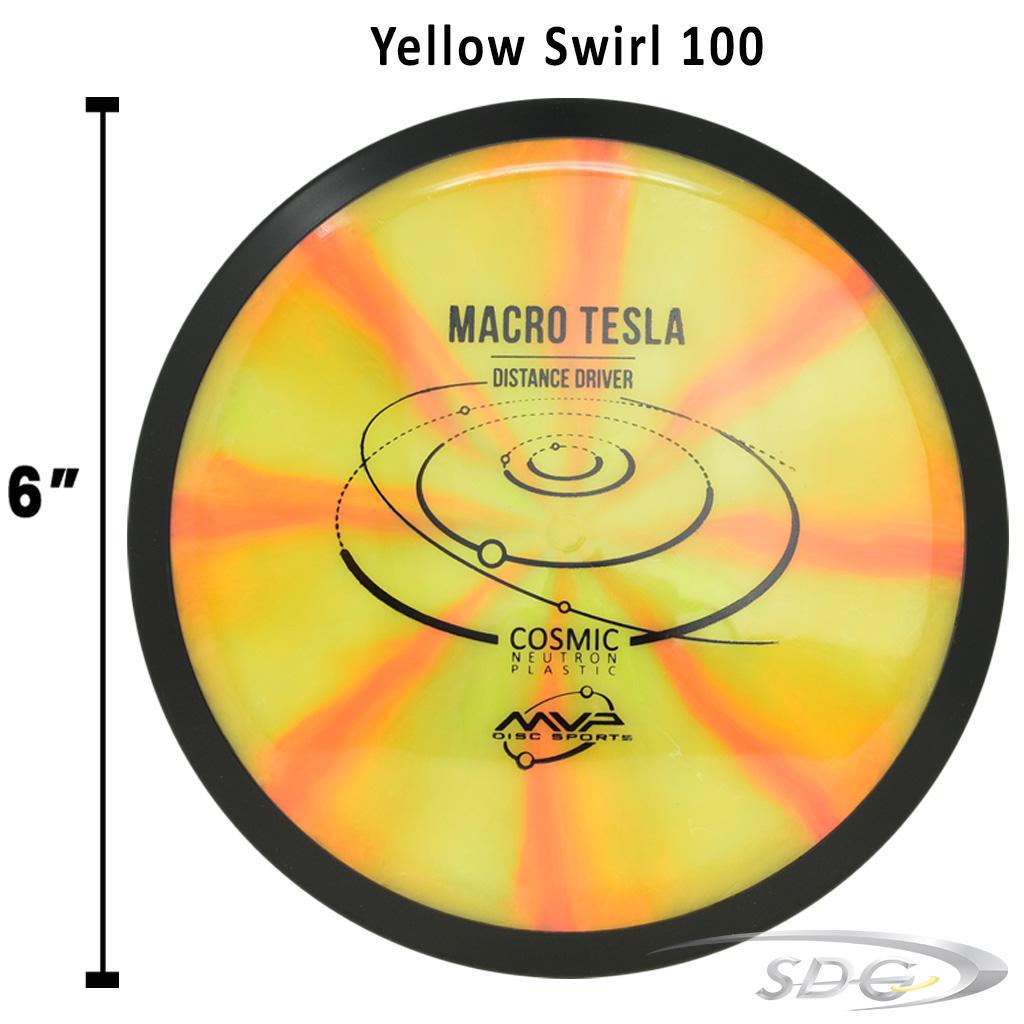 mvp-cosmic-neutron-tesla-macro-disc-golf-mini-marker Yellow Swirl 100 