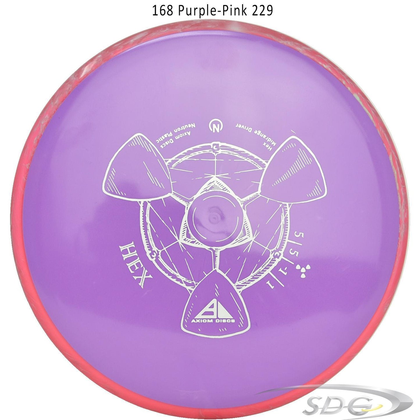 axiom-neutron-hex-disc-golf-midrange 168 Purple-Pink 229