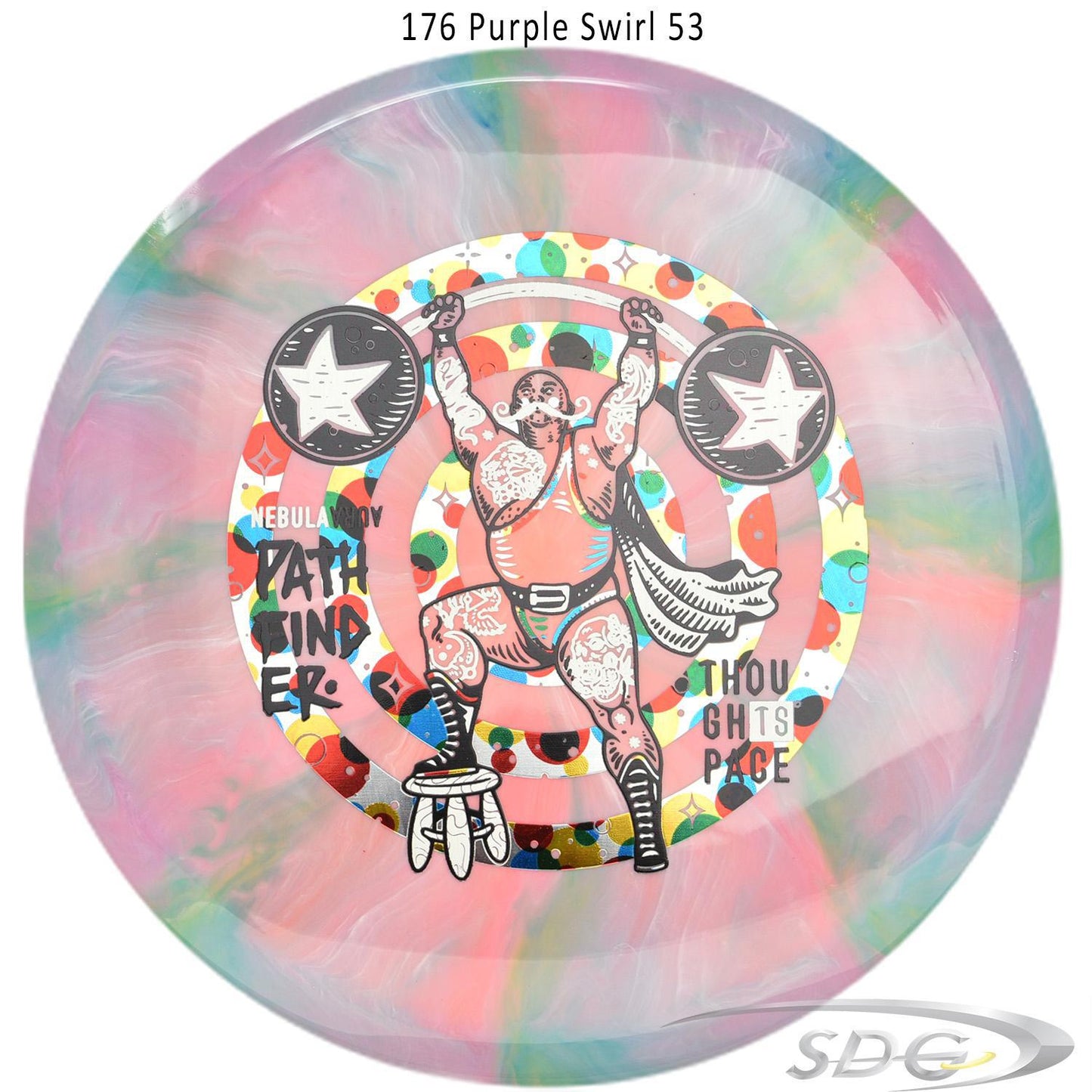 tsa-nebula-aura-pathfinder-strong-man-disc-golf-mid-range 175 Purple Swirl 53 