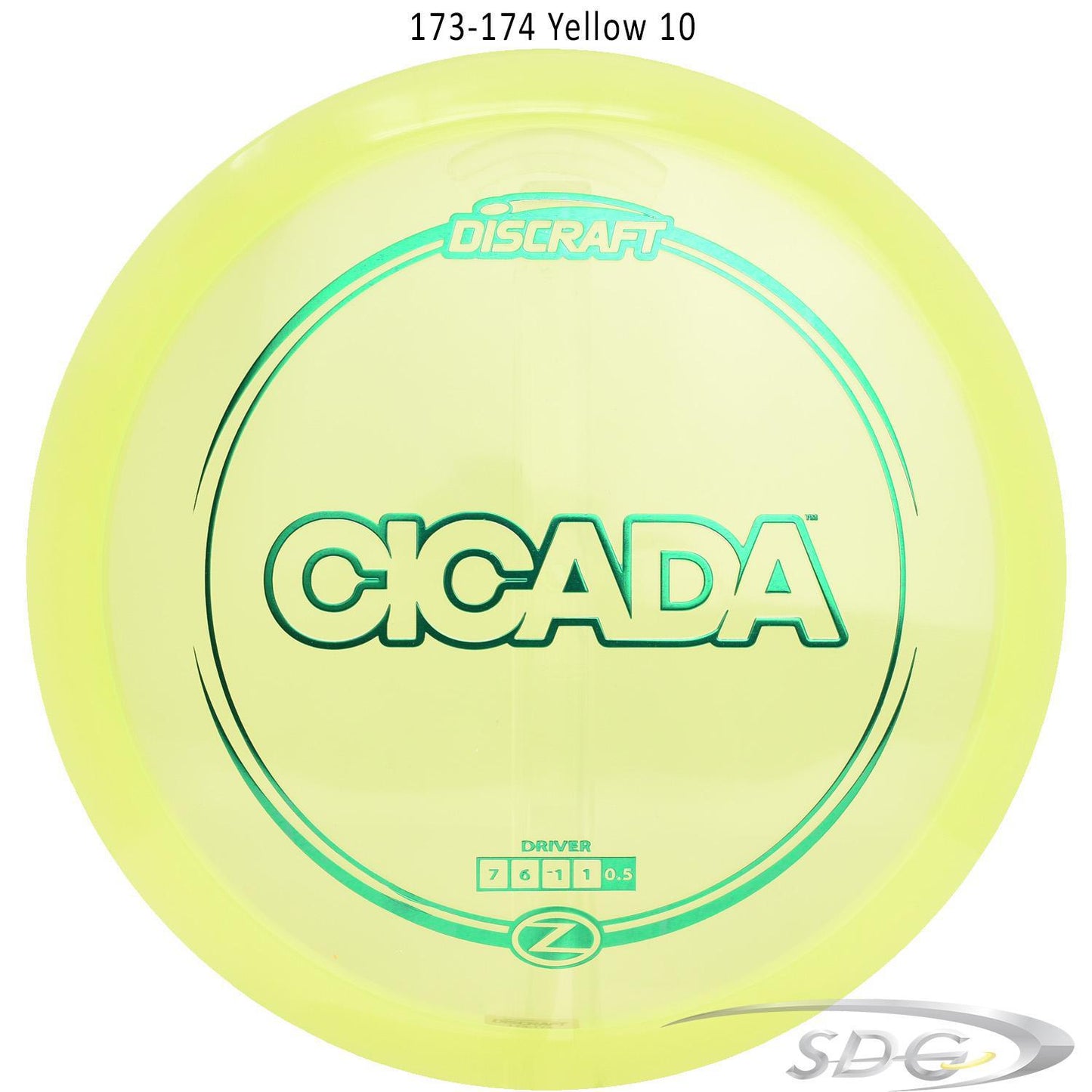 discraft-z-line-cicada-disc-golf-fairway-driver 173-174 Yellow 10 